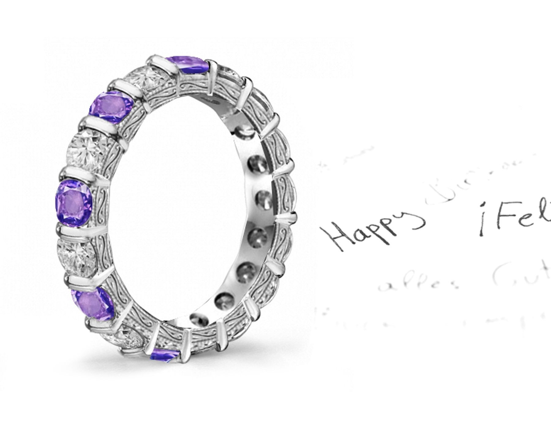 Diamond & Sapphire Wedding Rings