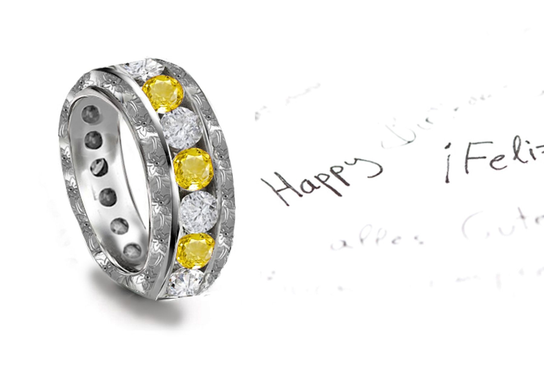 Glittering Diamond Ring Shows Spectral Radiance in Bright & Diffused Lights