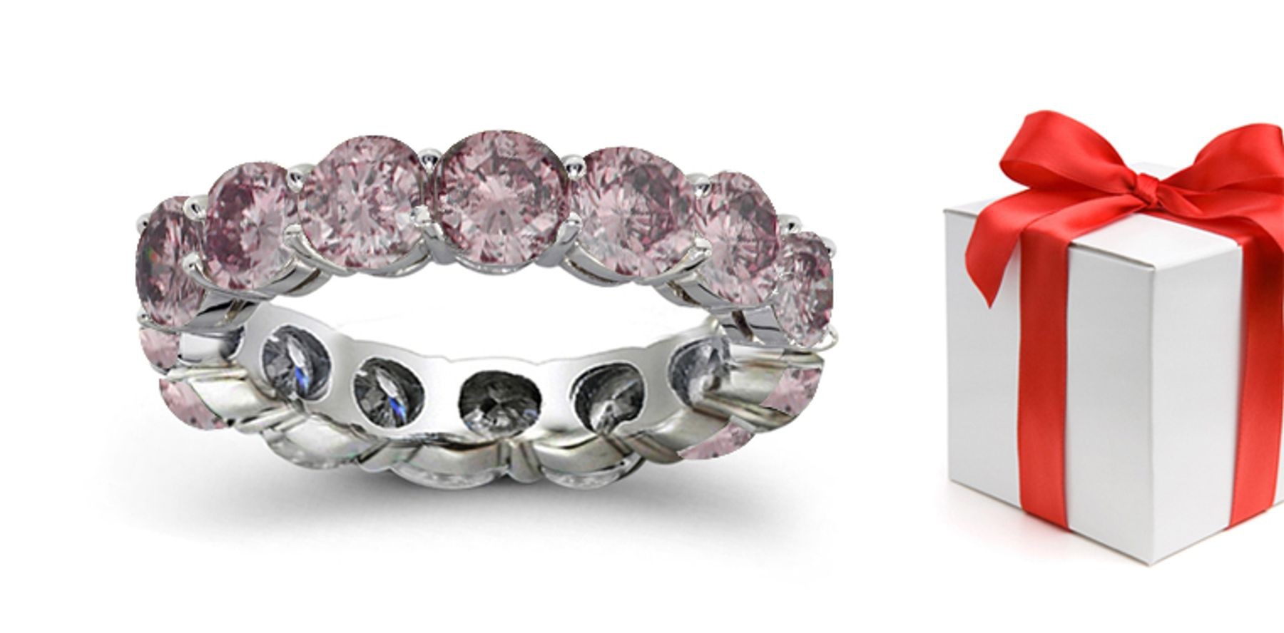 Pink Diamonds Eternity Bands