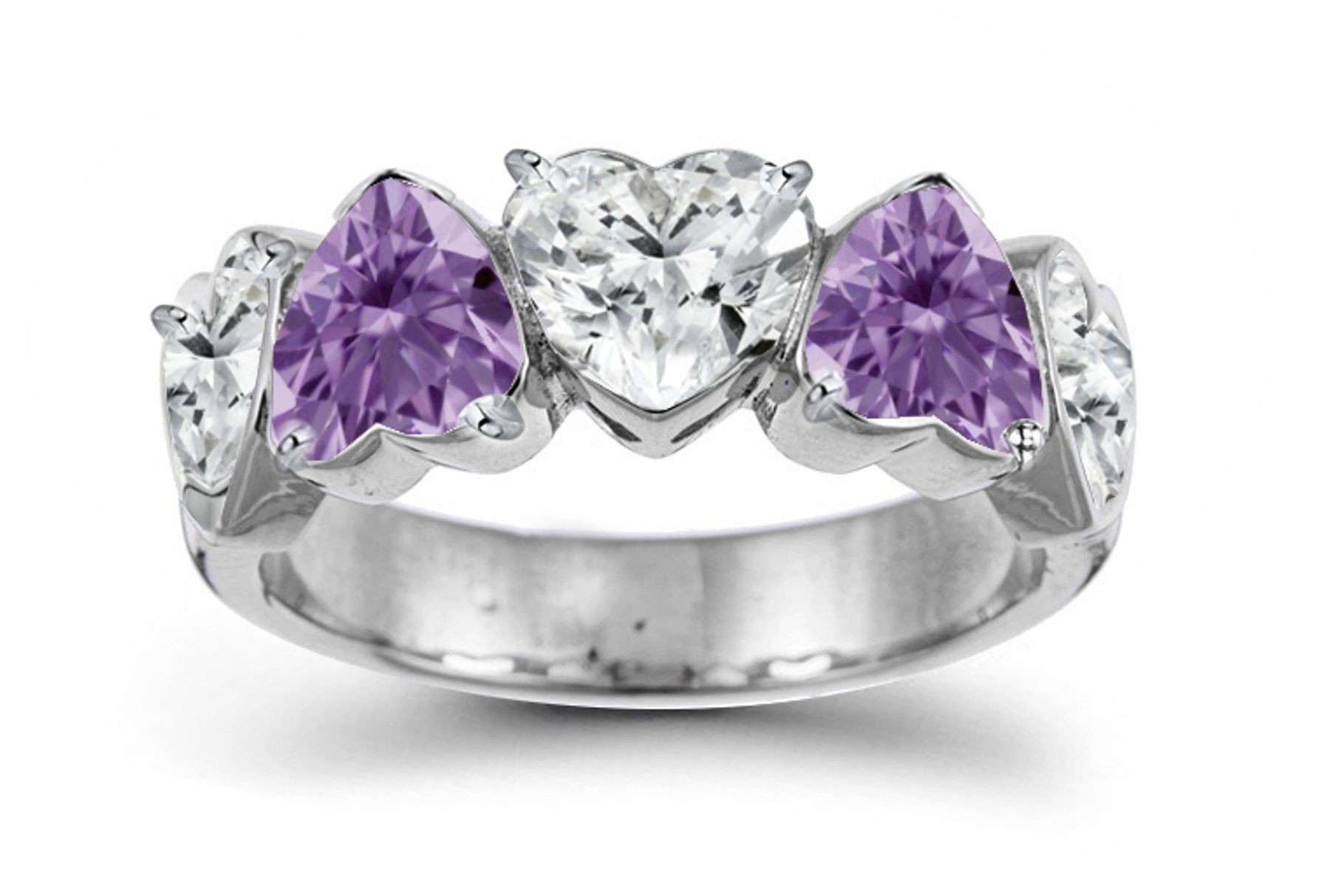 Very Popular For Long Purple Sapphire & Diamond Ring