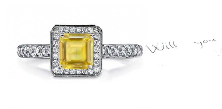 Truly Exceptional: A Stylish Yellow Sapphire & Diamond Ring 