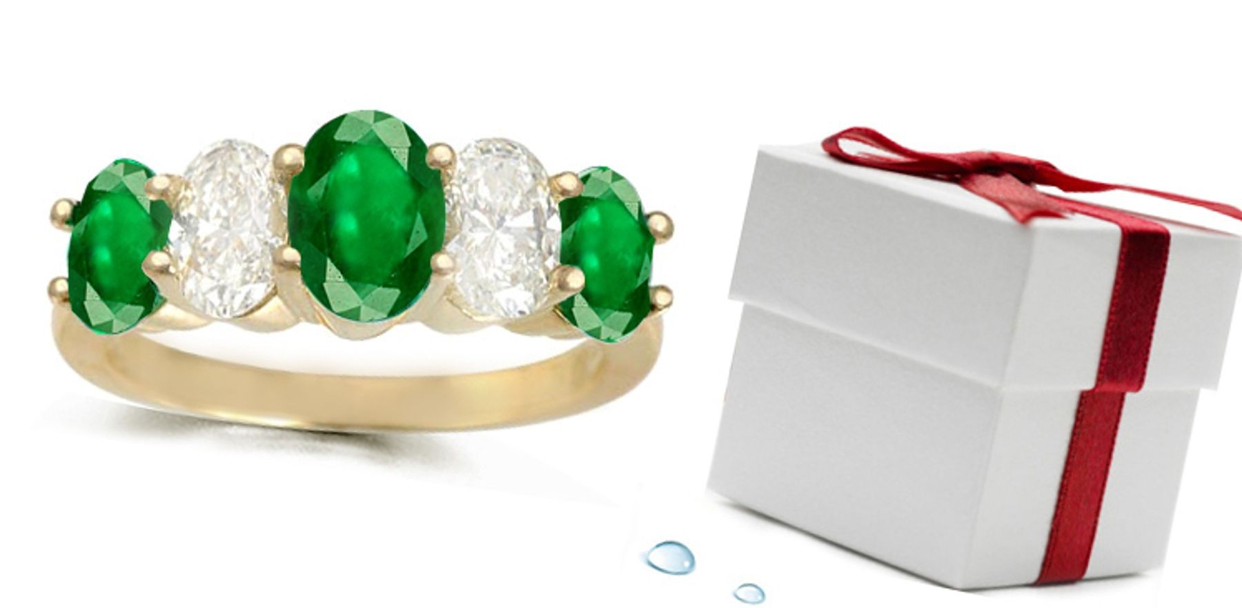 Emerald Anniversary Rings