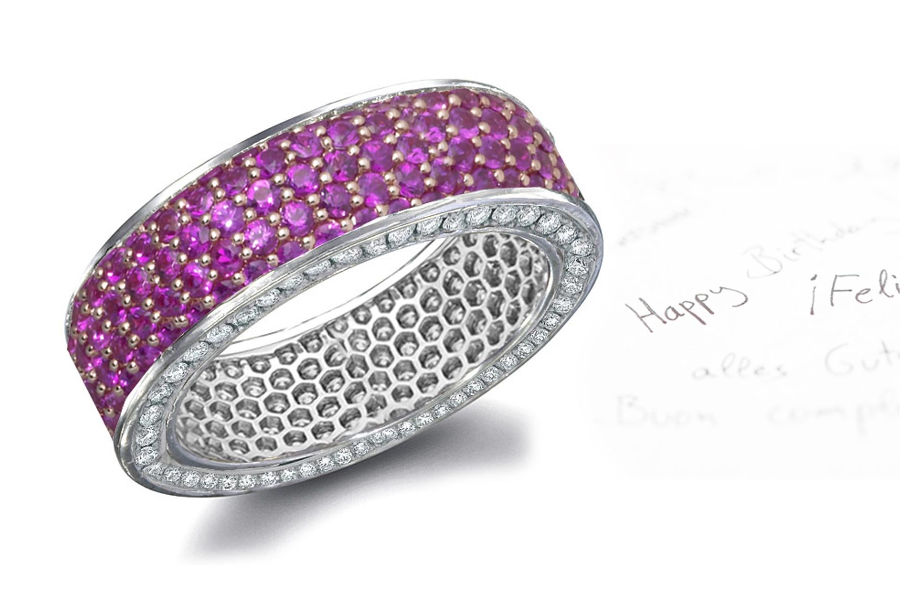 Remarkable Purple Sapphire & Diamond Ring