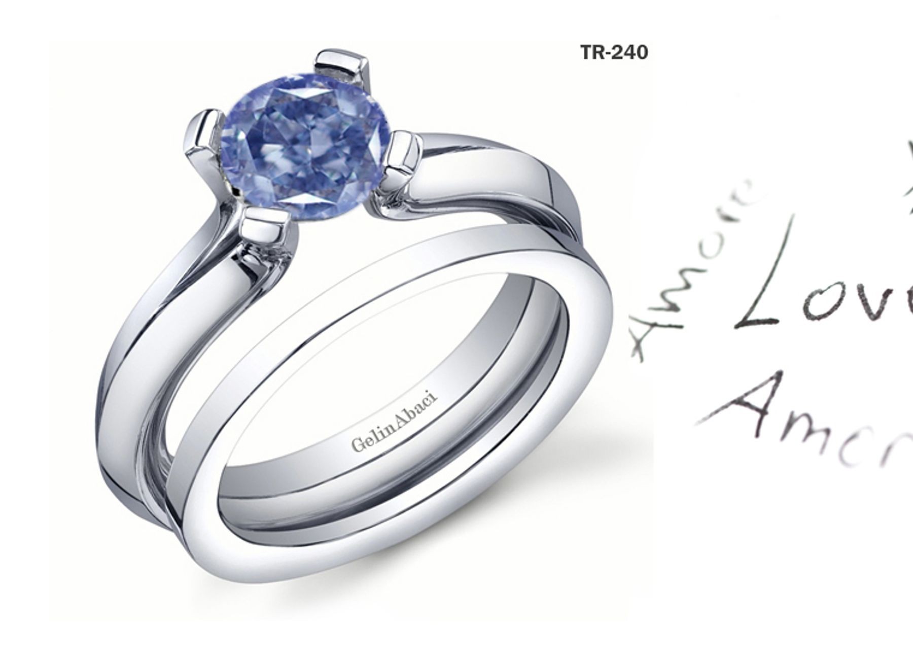 Exclusive Design Tension Set Jewelry: Tension Set Blue Diamond Rings