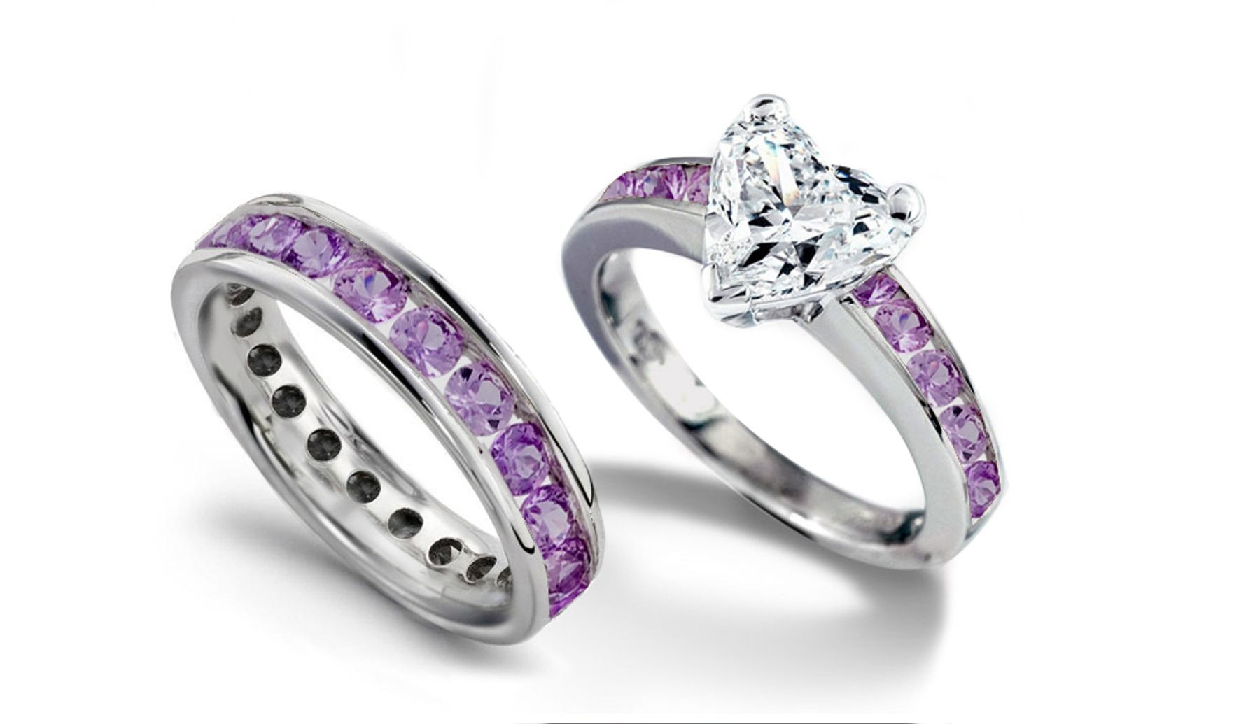 Popular Purple Sapphire Wedding Engagement Rings