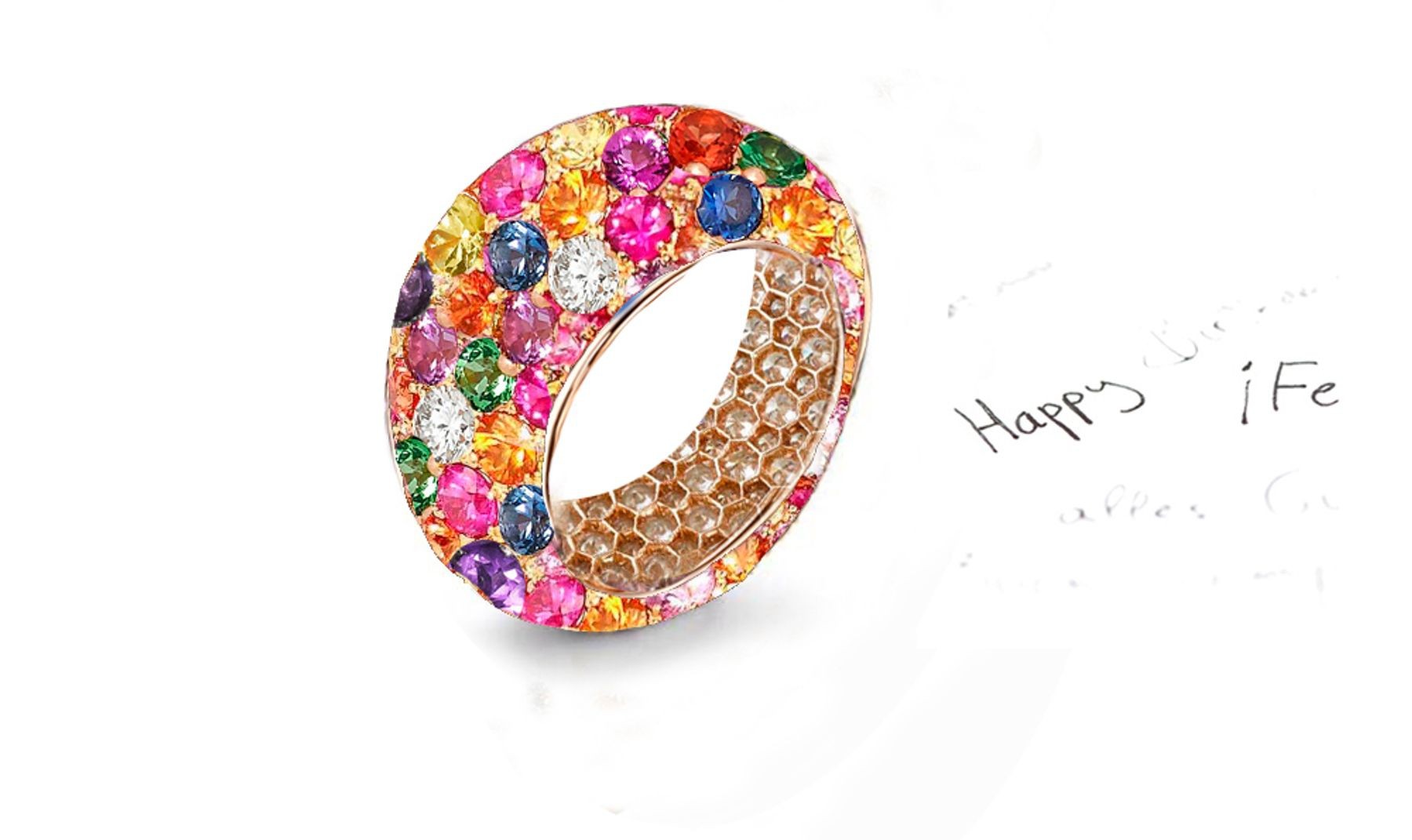 Latest Collection of  White Diamonds and Colored Stone Eternity Rings and