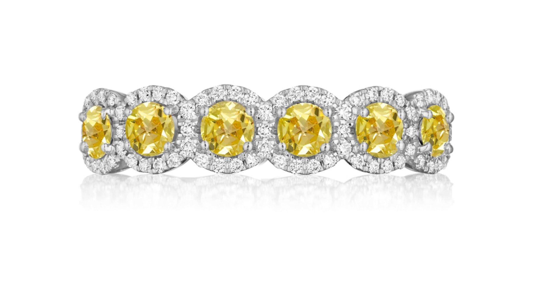 Expertly Crafted Precision Set High Quality Diamond & Sapphire Eternity Band Rings