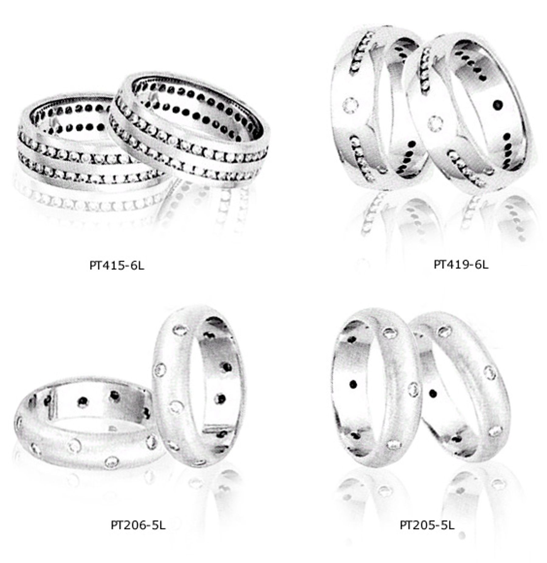 Platinum Channel Set Rings