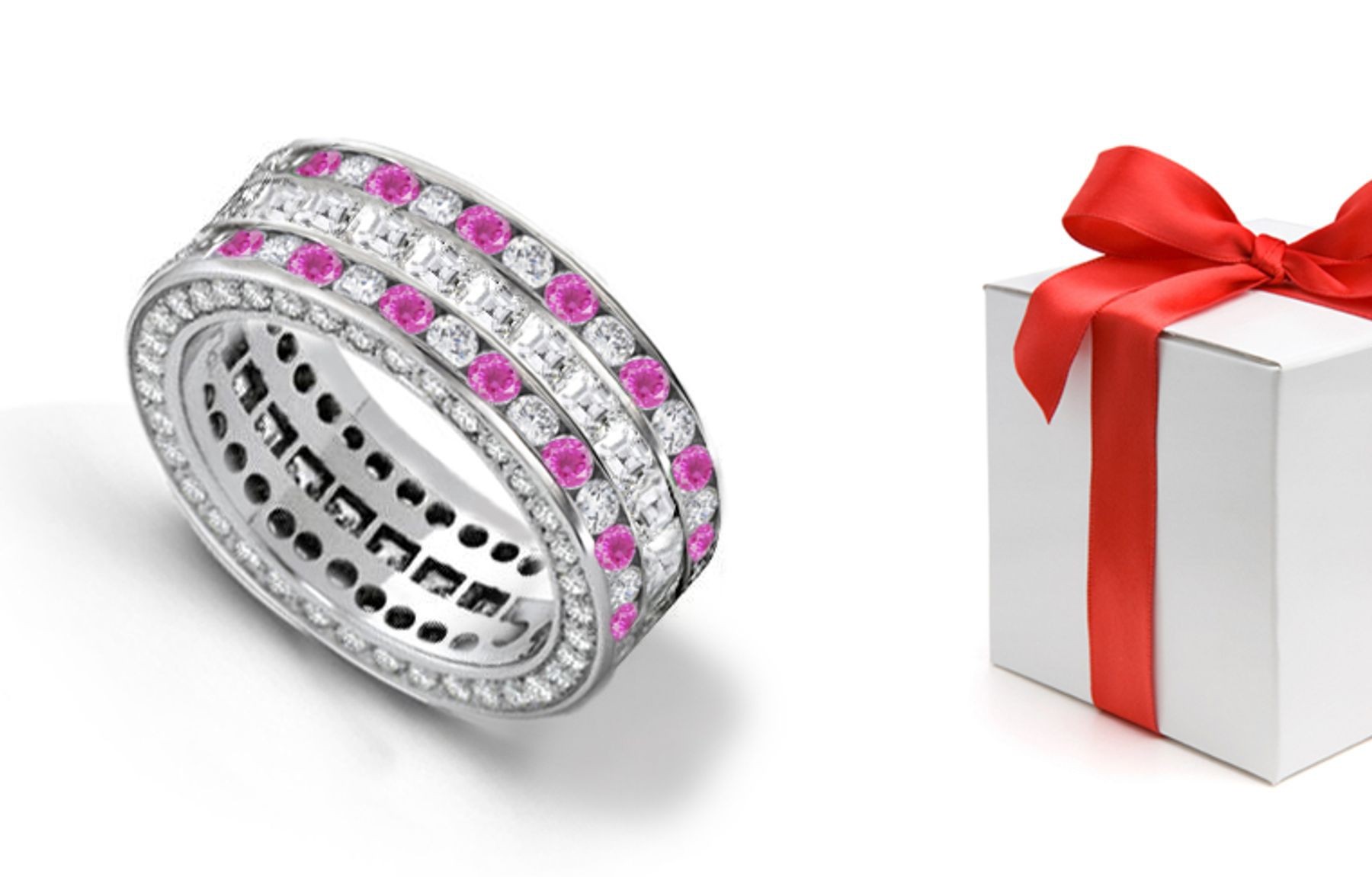Most Desired: Stacked Diamond Anniversary Bands in 14k Gold