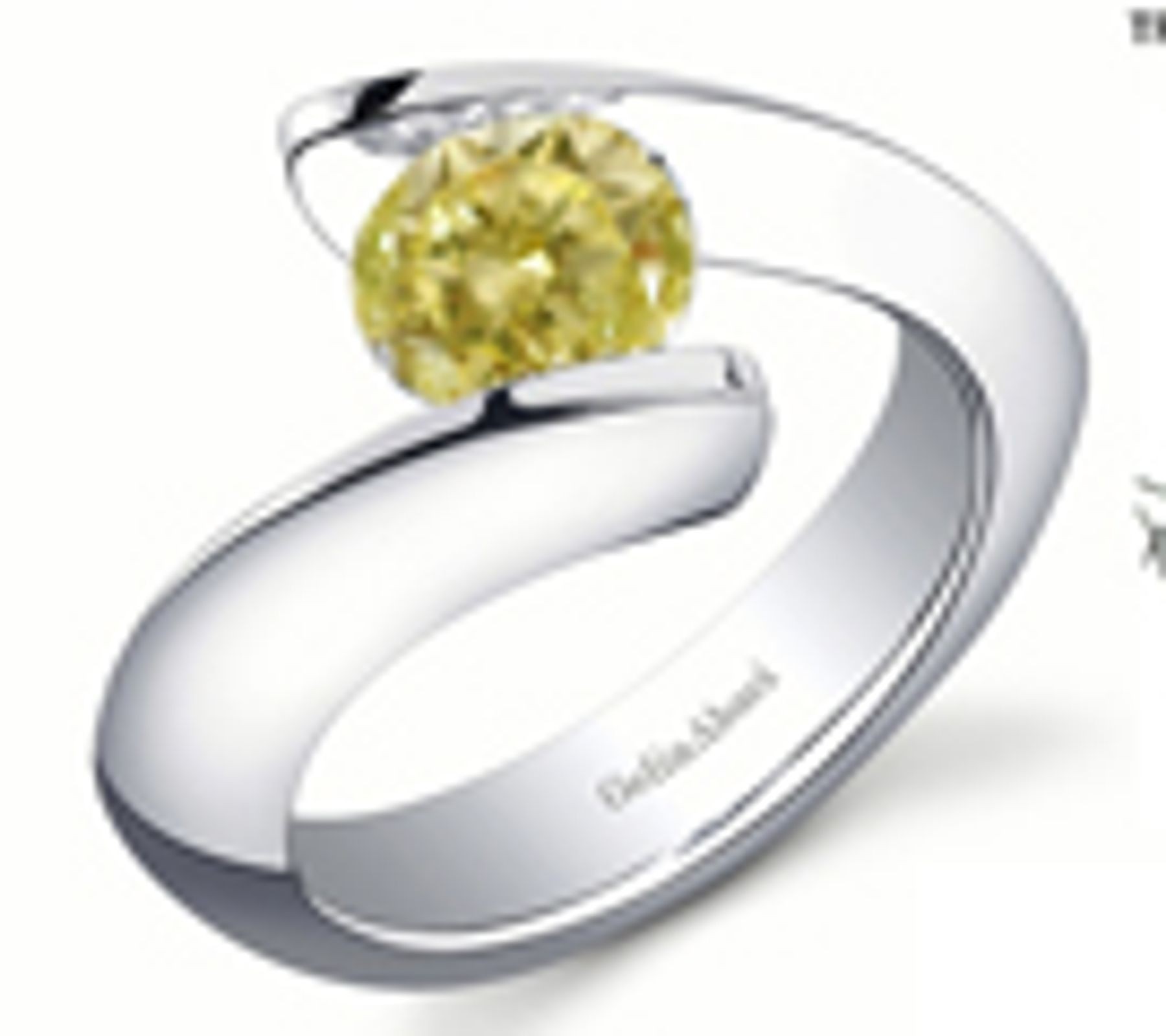 Exclusive Style Tension Set Jewelry: Tension Set Yellow Diamond Rings