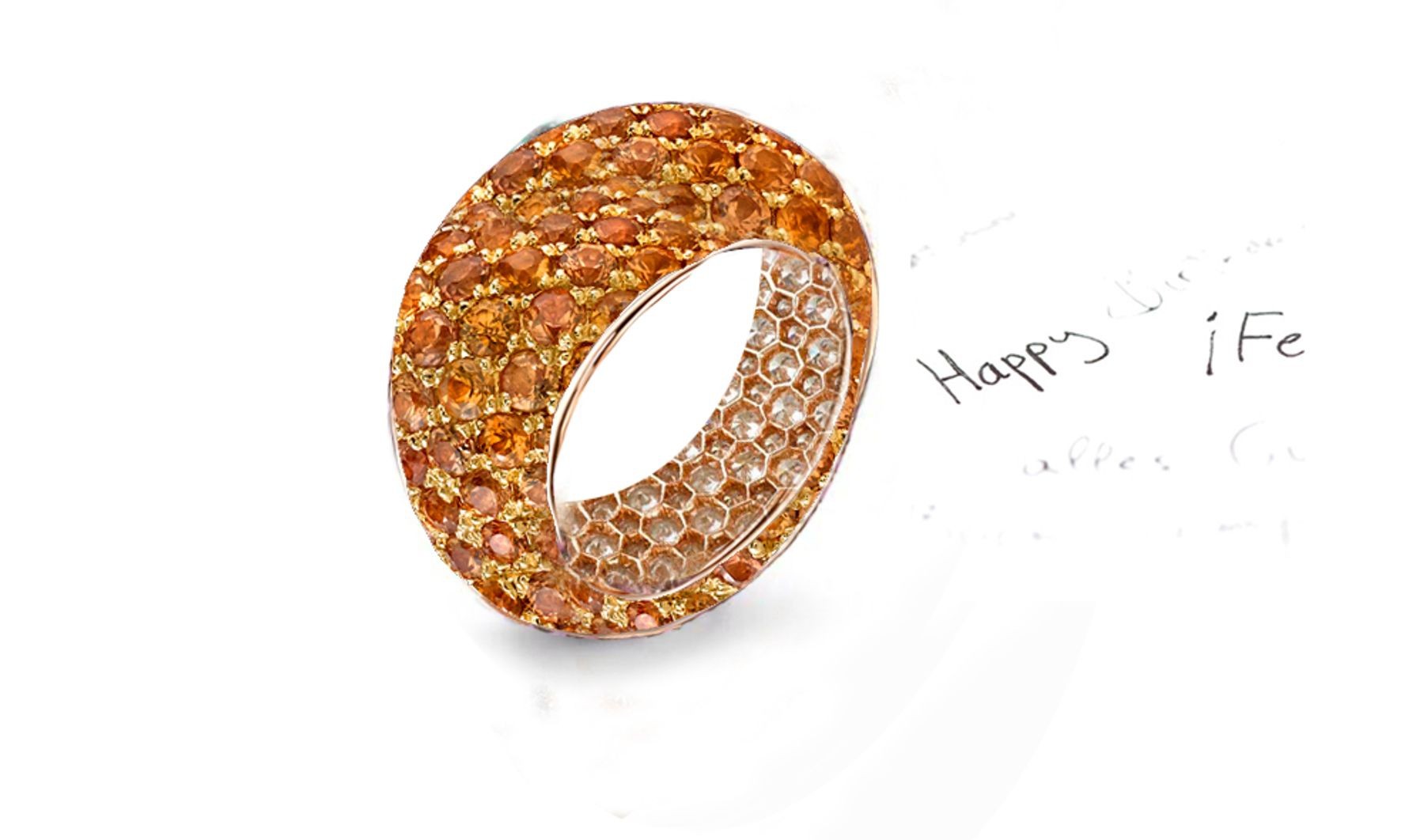 Fabulous Multi-Colored Diamonds & Precious Stones Eternity Band Rings