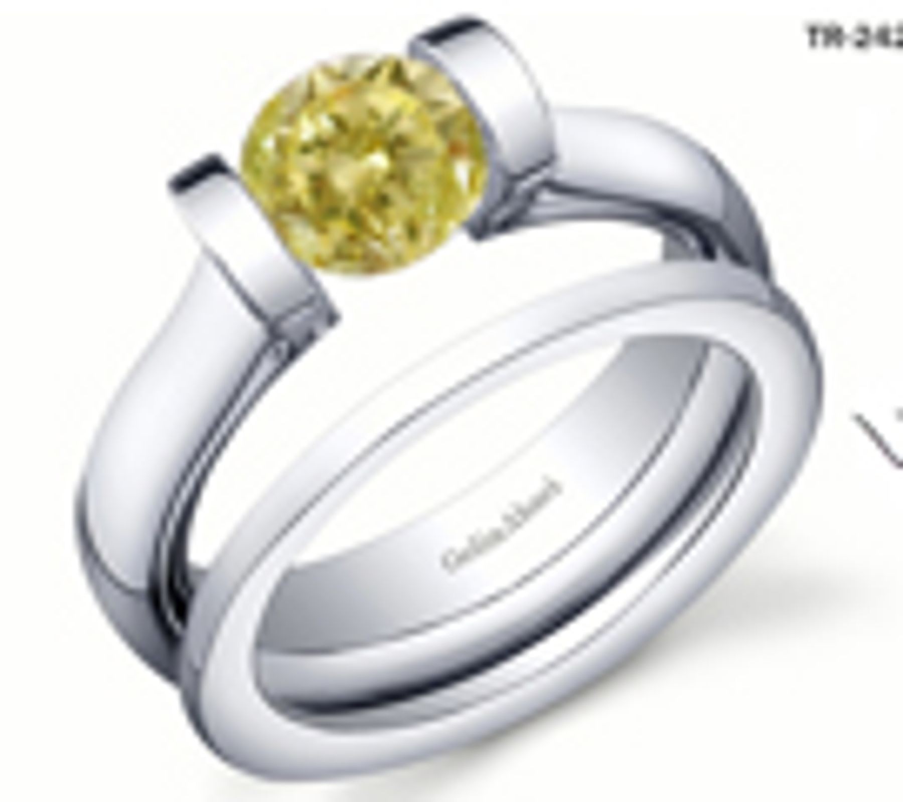 Exclusive Style Tension Set Jewelry: Tension Set Yellow Diamond Rings