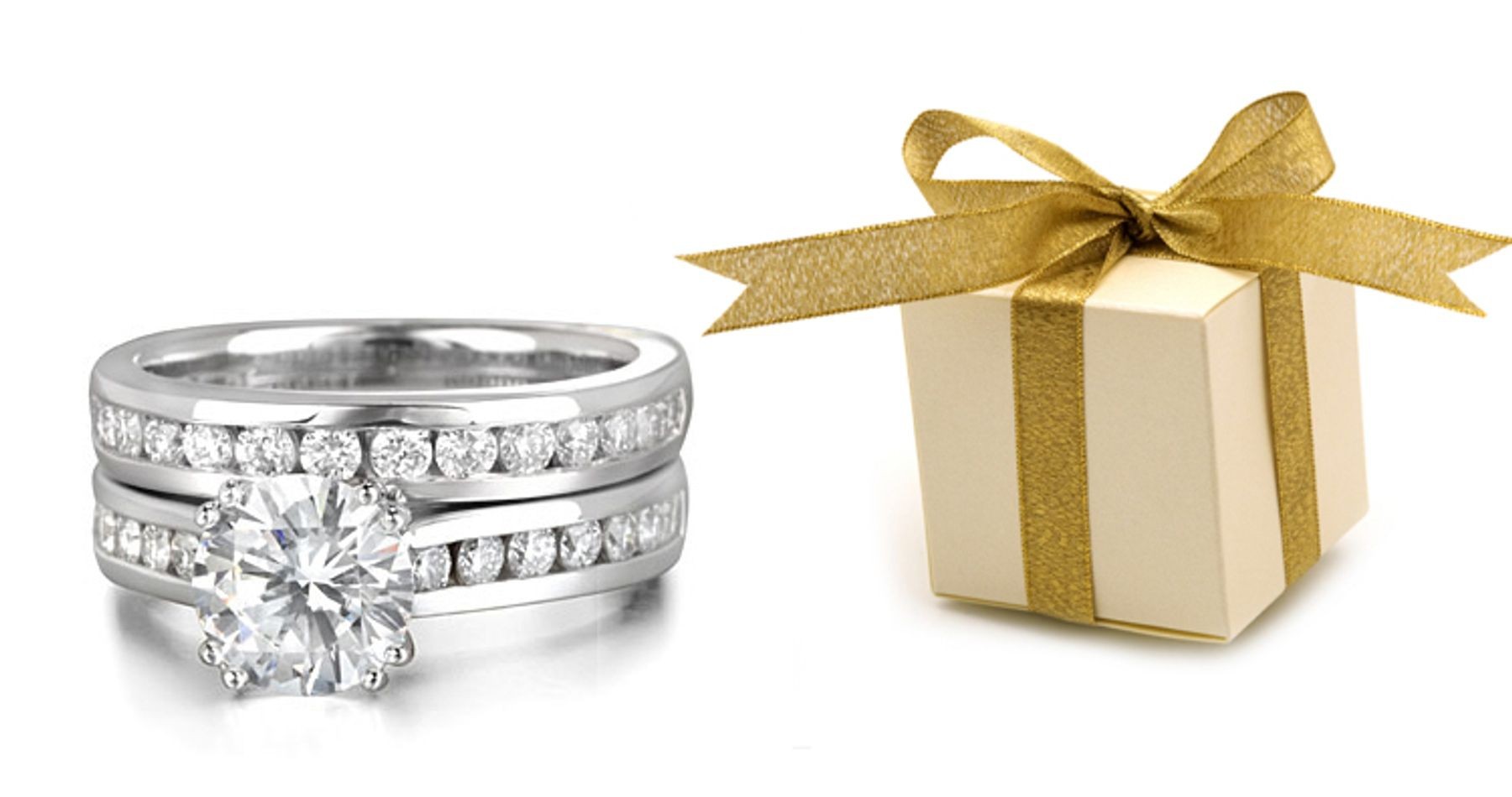 Pre-Set Engagement Diamond Side Accent Platinum Ring. 