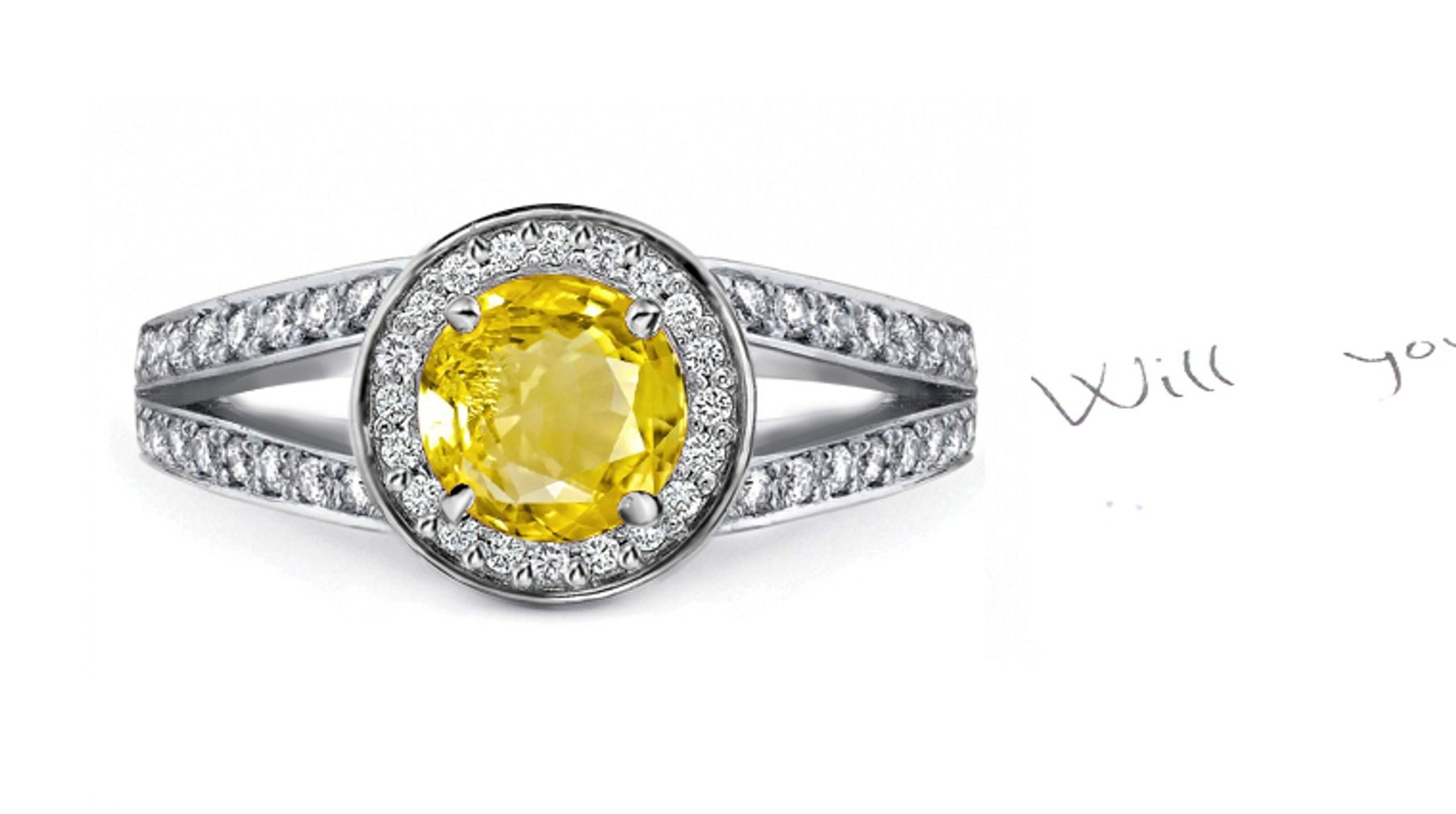 Magnificent: Yellow Sapphire & Diamond Designer Ring