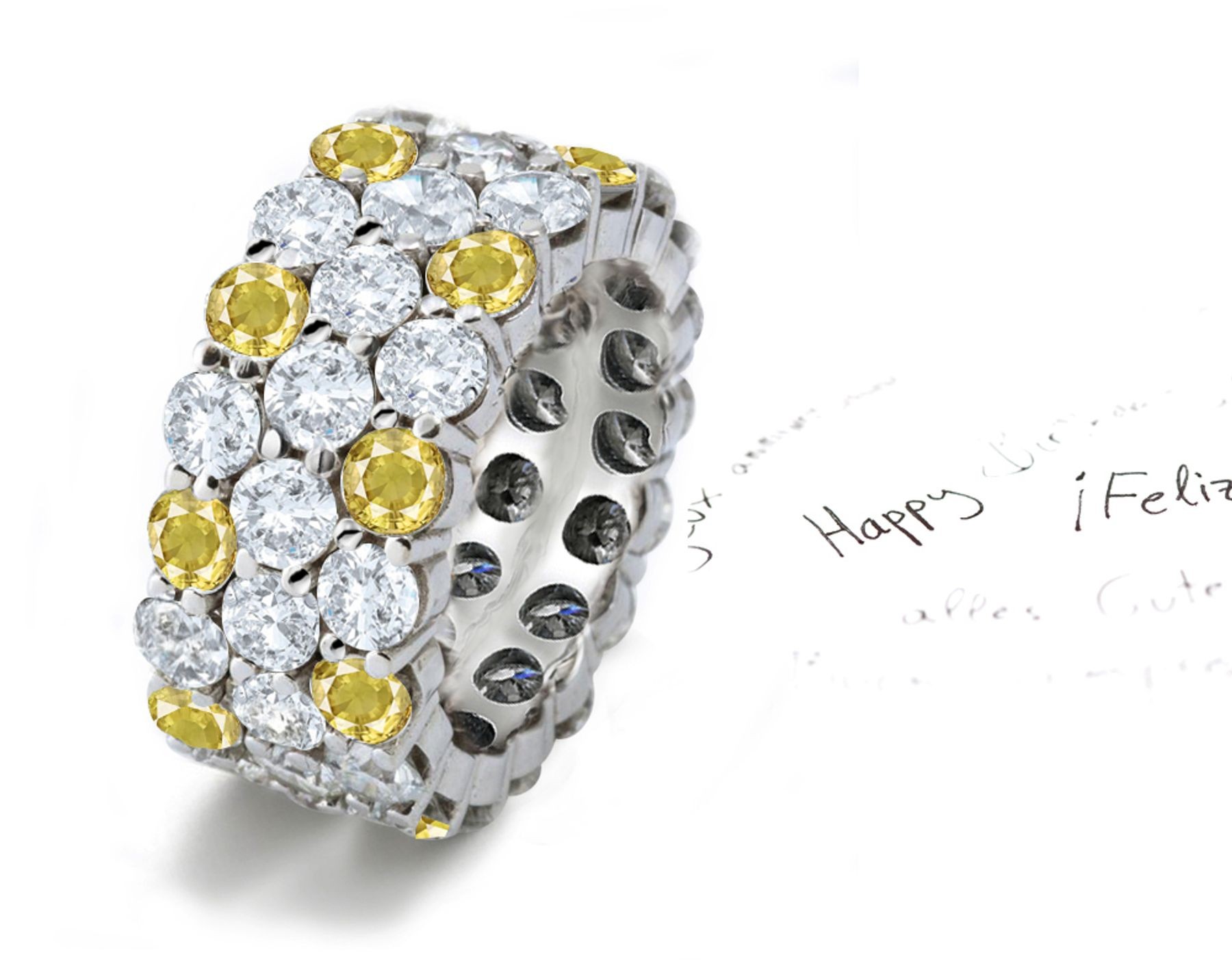 2012 New Eternity Ring Designer Gold Fullof Light Collection