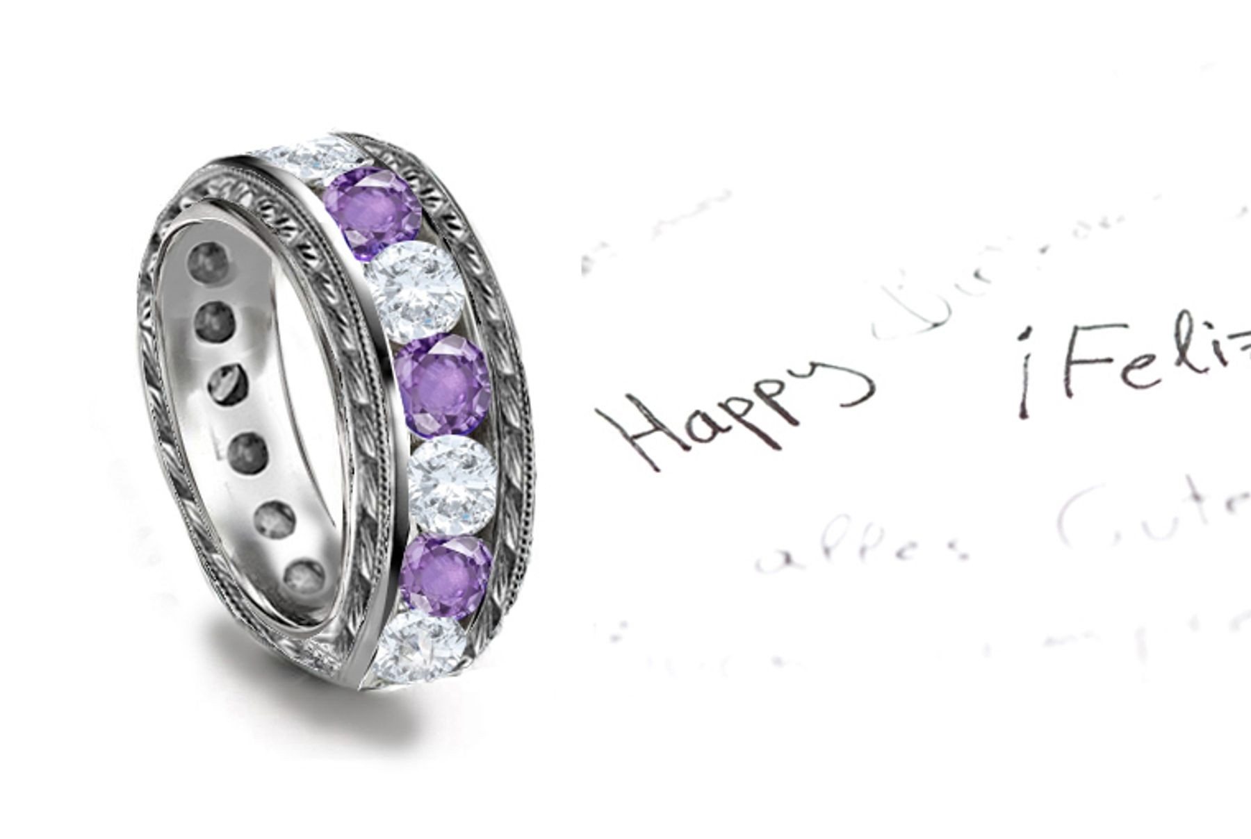 Custom Jewelry Design: Unifying Diamond Sapphire Rings