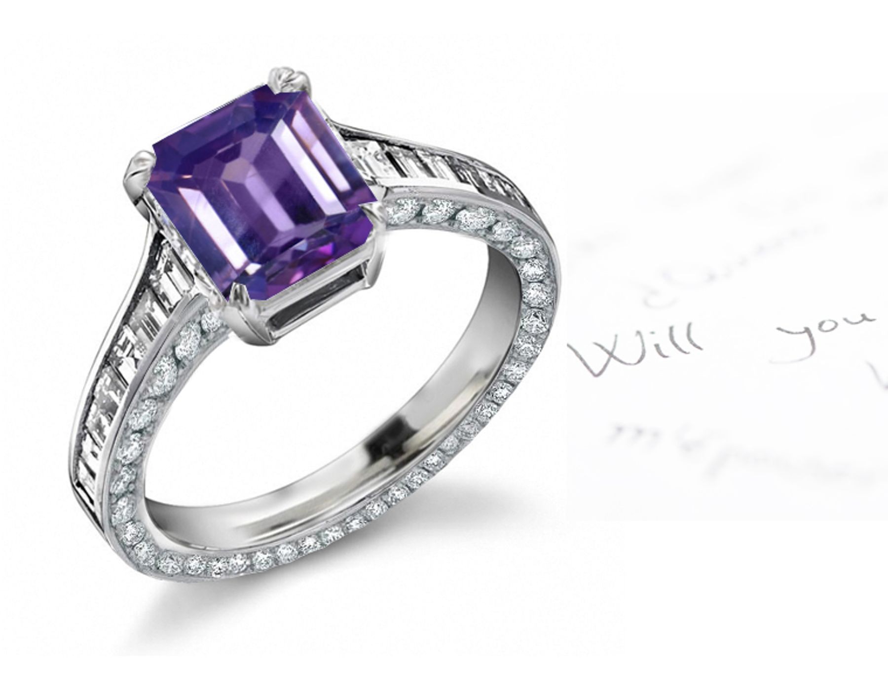 Sapphire & Diamond Engagement Rings