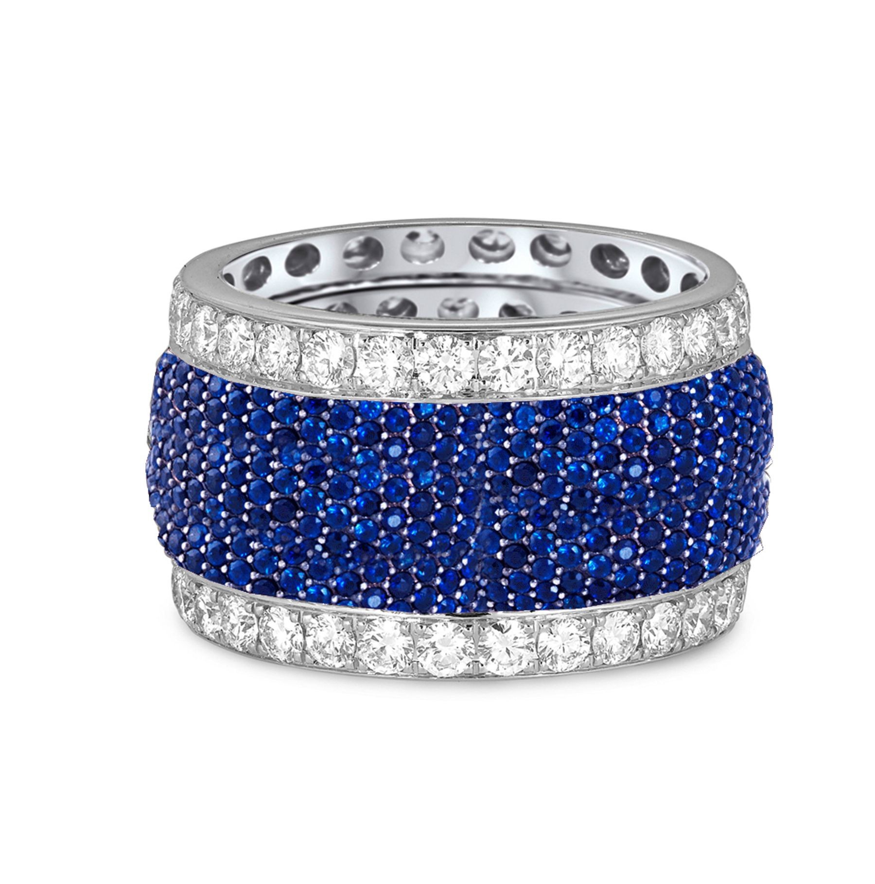 Fabulous Multi-Colored Diamonds & Precious Stones Eternity Band Rings