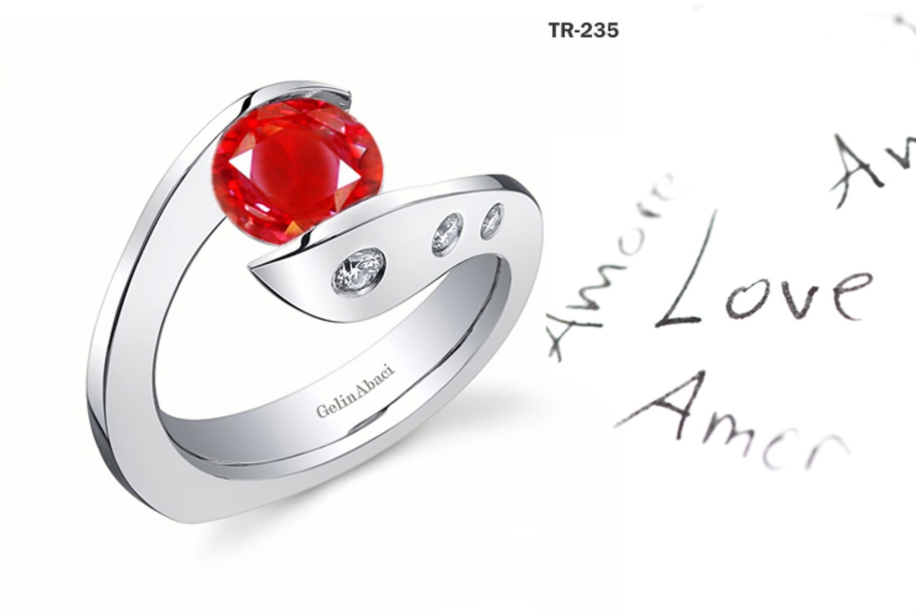 Premier Diamond Jewelry: Tension Set Ruby Diamond Rings