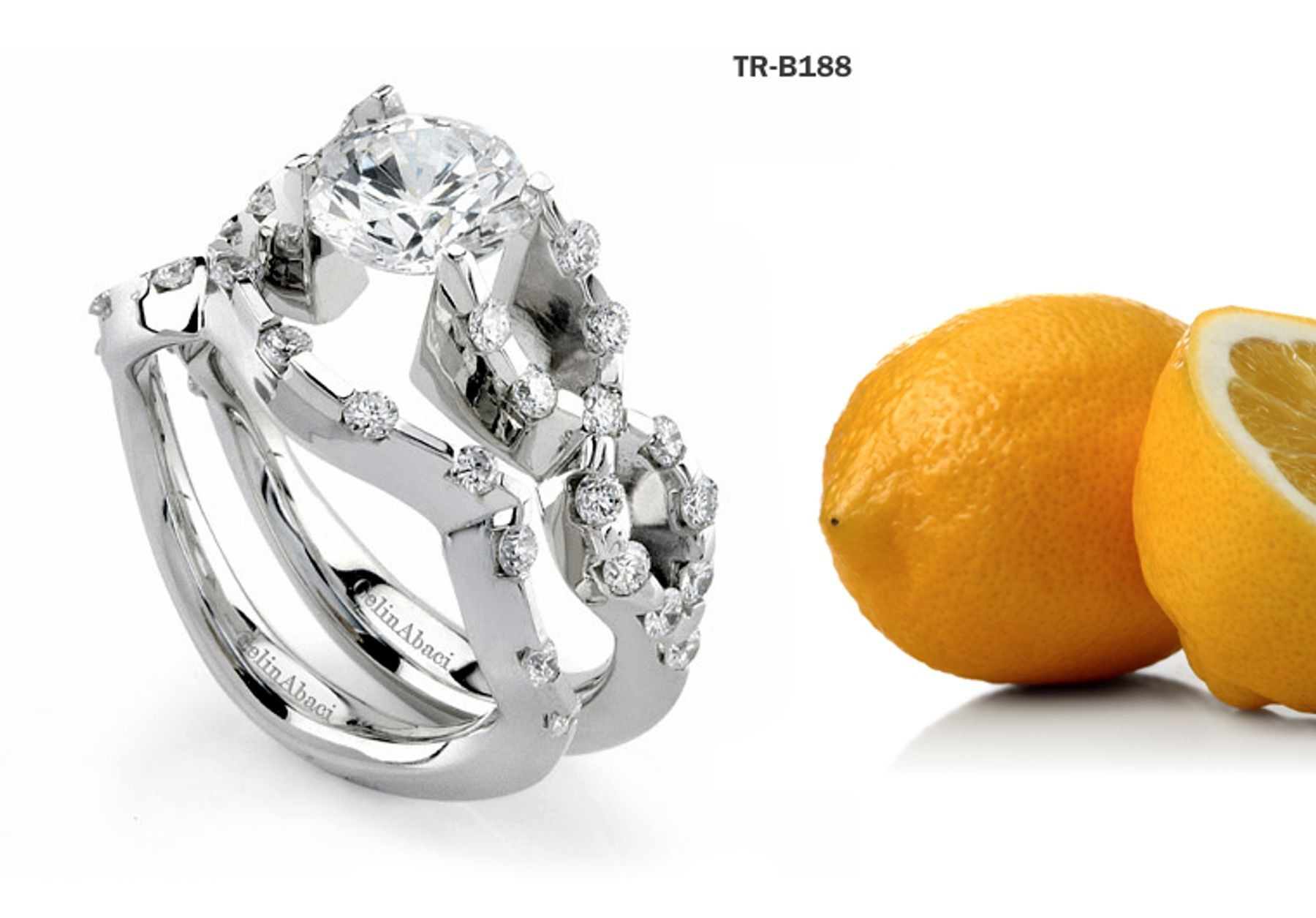 Tension Setting Diamond Wedding & Engagement Rings Set in Platinum