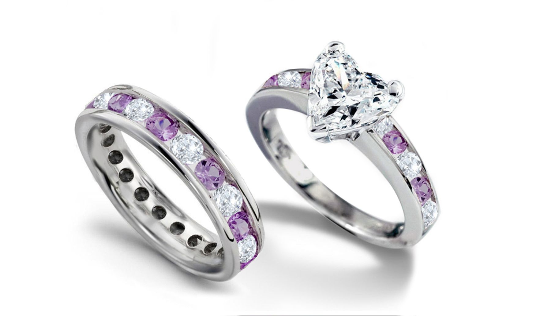 Popular Purple Sapphire Wedding Engagement Rings