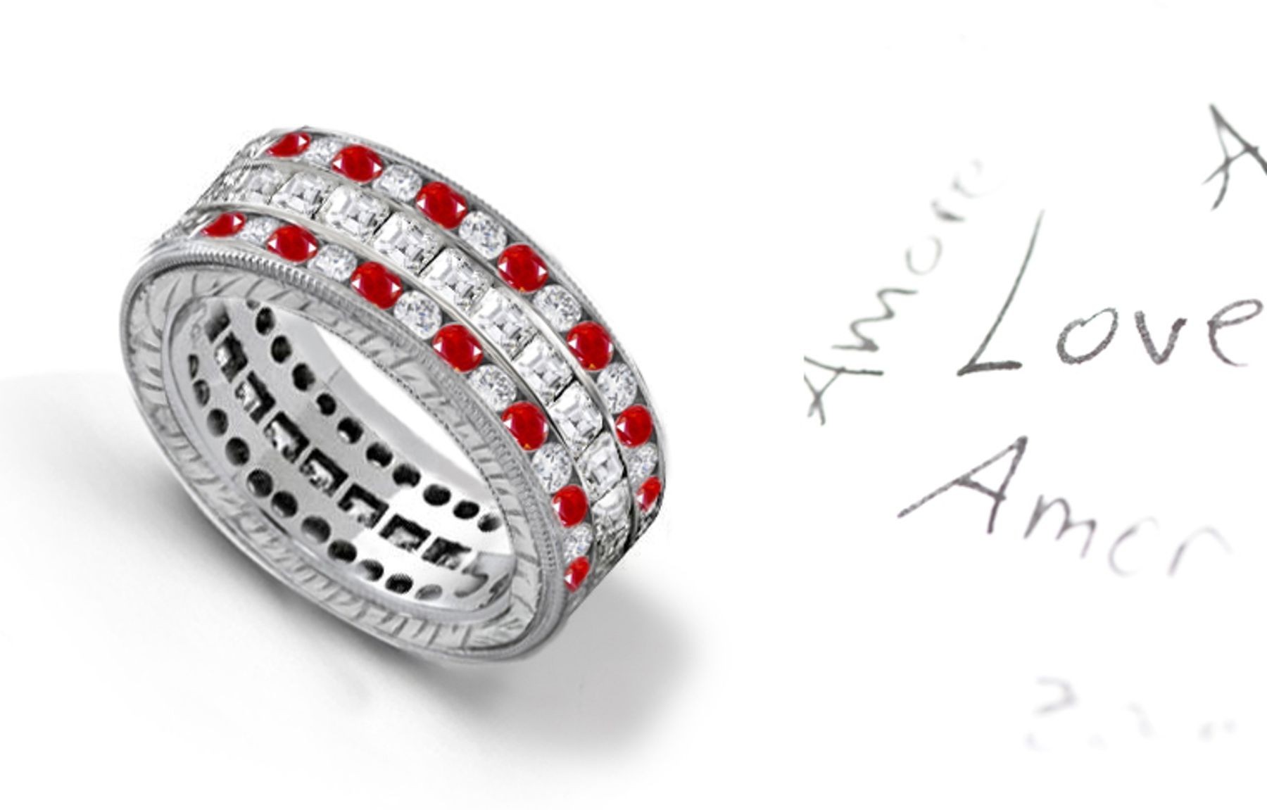 Sliding, Gliding: All That Glitters - Triple Stacked Diamond Eternity Bands