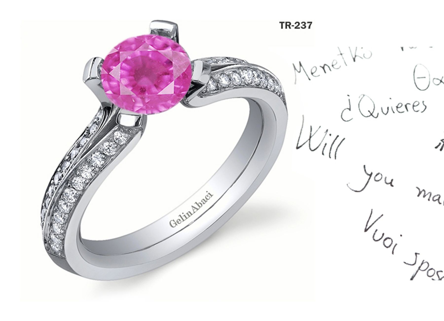 Premier Diamond Jewelry: Tension Set Pink Sapphire Diamond Rings