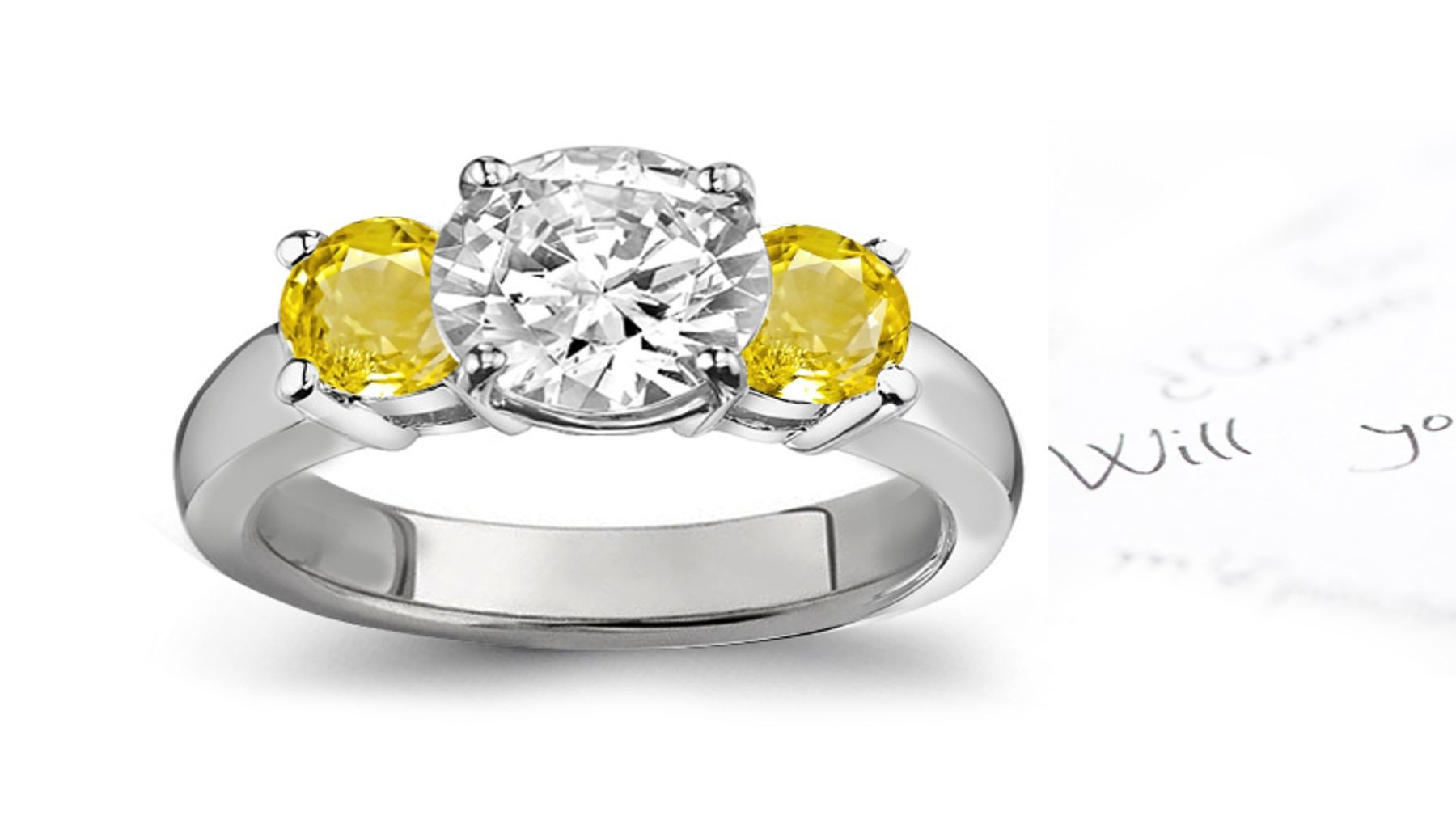 Pure & Sparkling: Yellow Sapphire & Diamond Engagement Ring