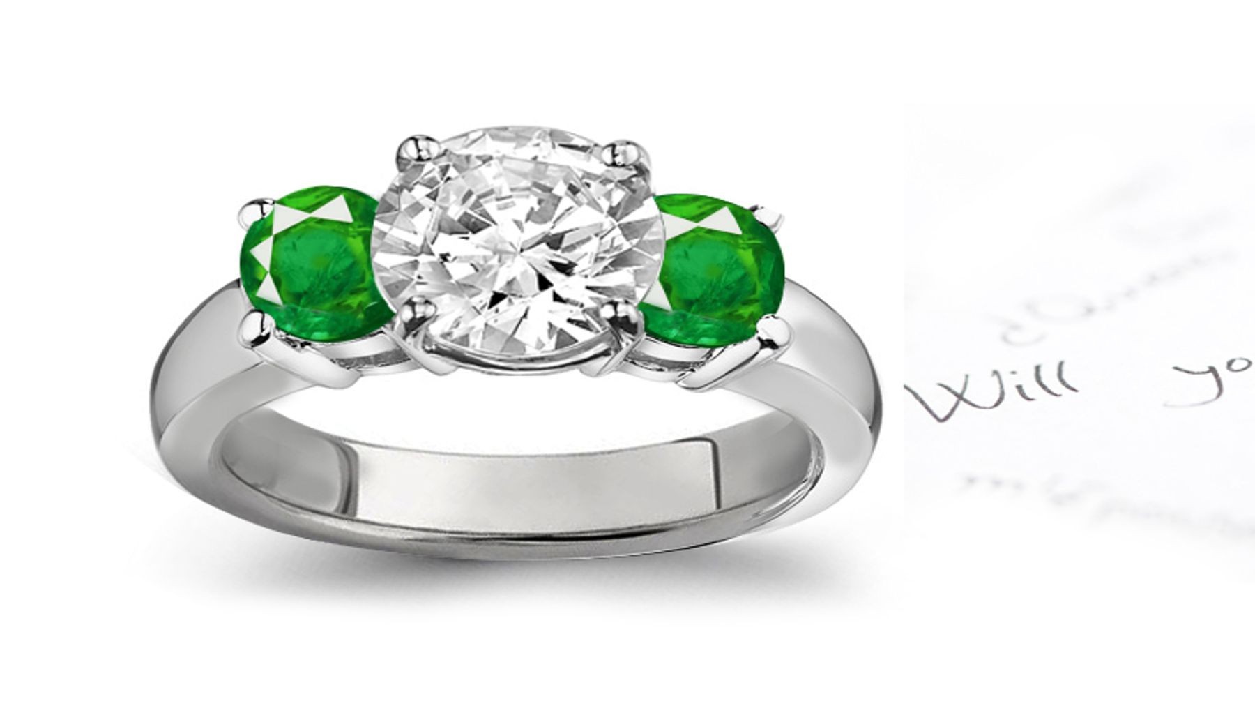 Dreams & Reality: View Fine-Quality Emerald Diamond Designer Engagement Rings