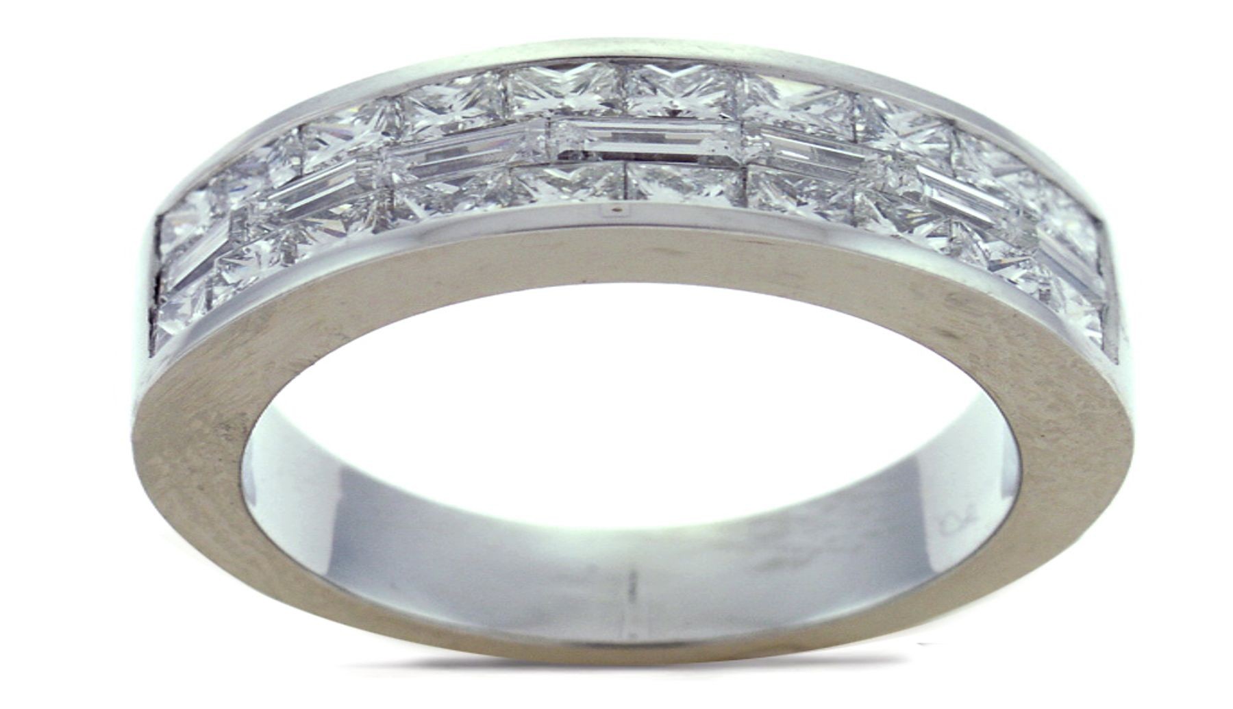 Platinum Princess Cut Diamonds Ring