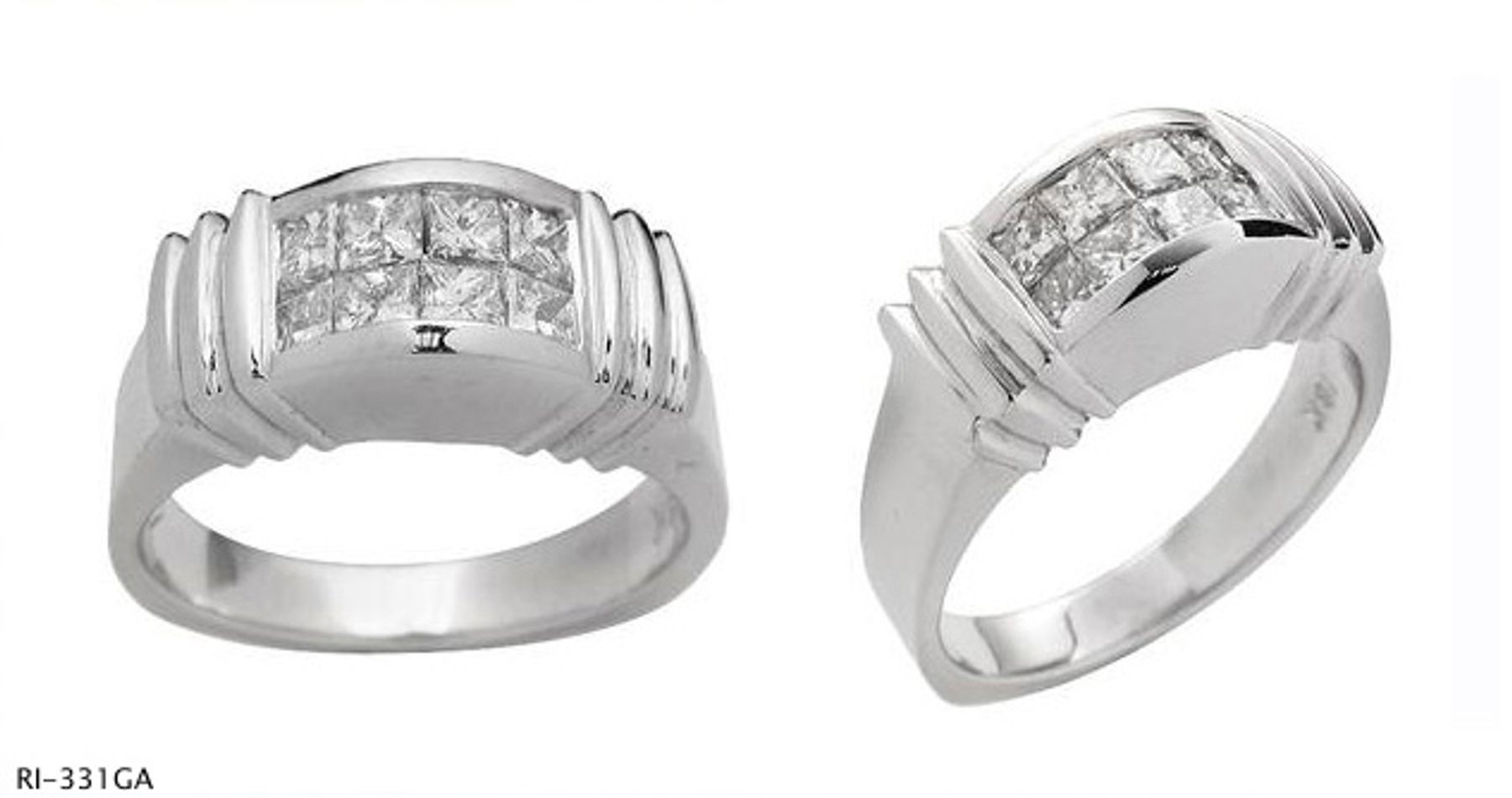 Platinum Channel Set Eight Diamonds Ring 0.65 carats