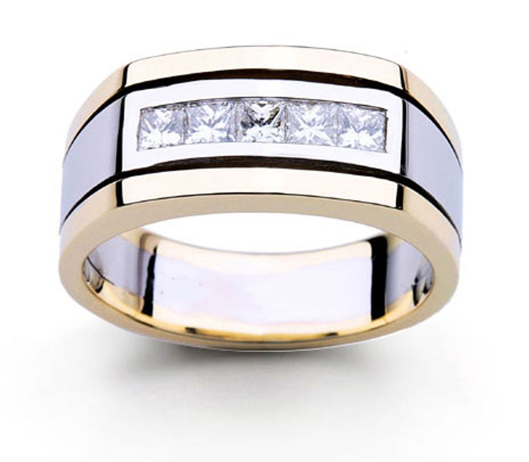  Platinum Princess Cut Diamond Band 