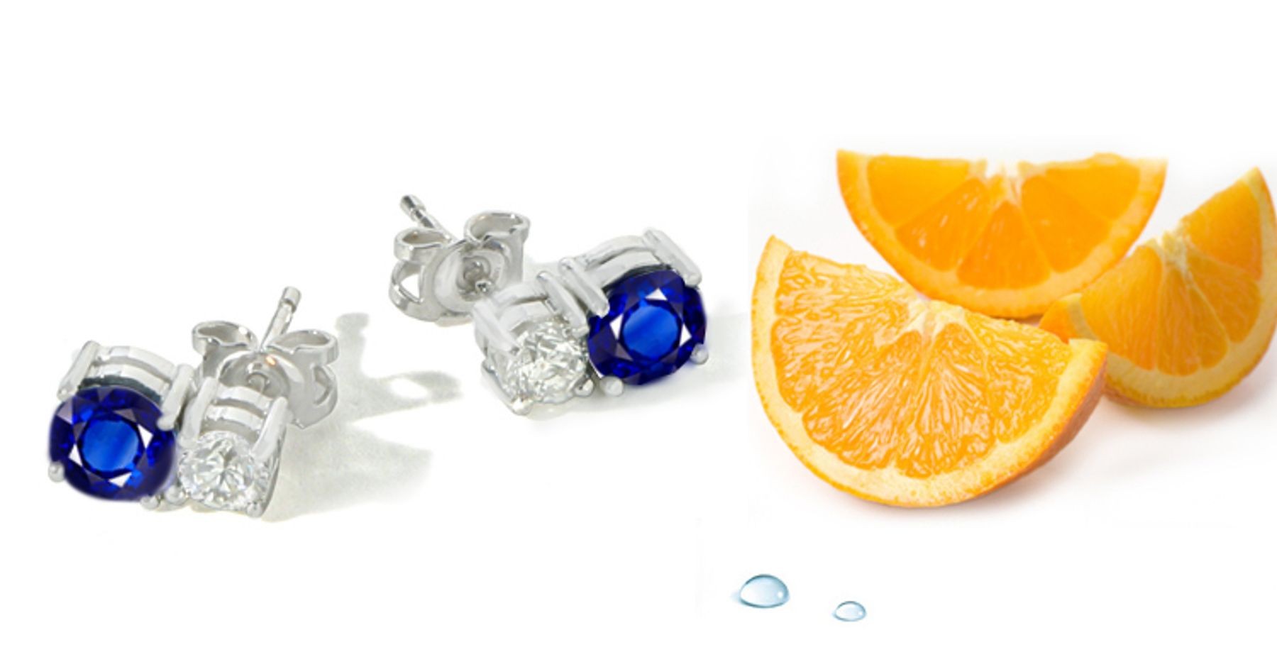 Sapphire Earrings: Platinum & Gold Sapphire Diamond Earrings