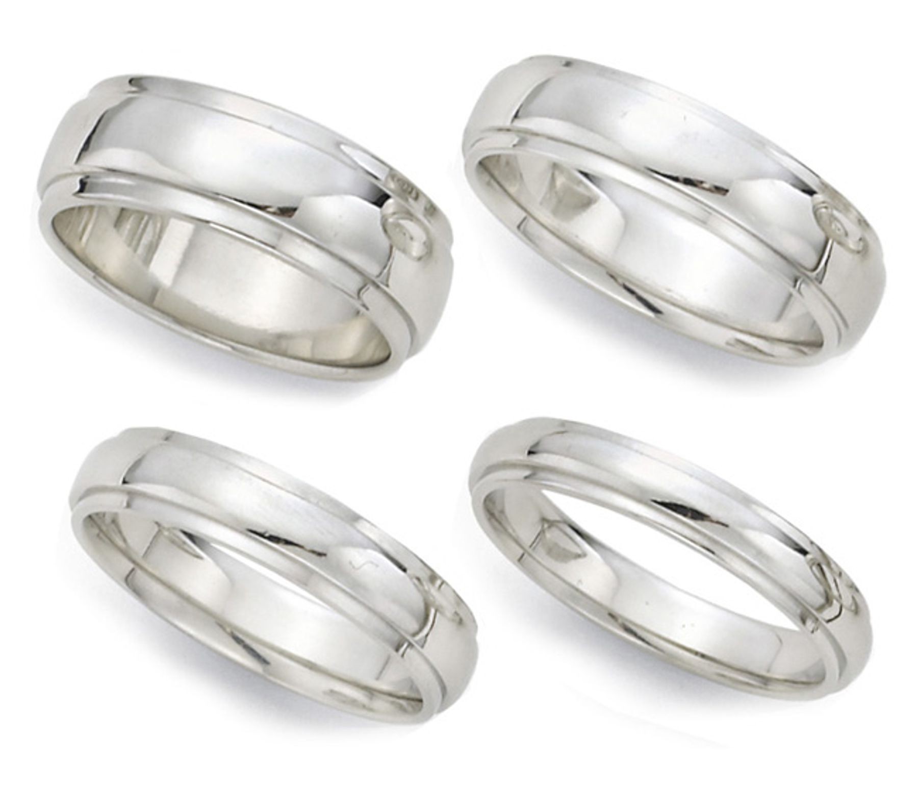 Platinum Designer Wedding Ring: Platinum iridium designer bands.