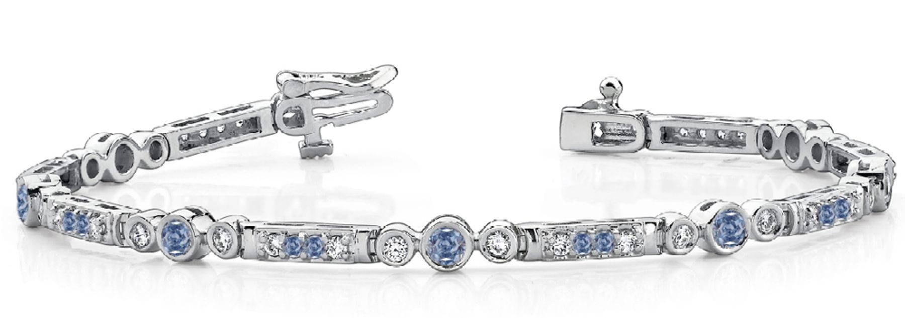 Colored Diamond Bracelets: Blue Diamonds - Blue Colored Diamond Bracelets