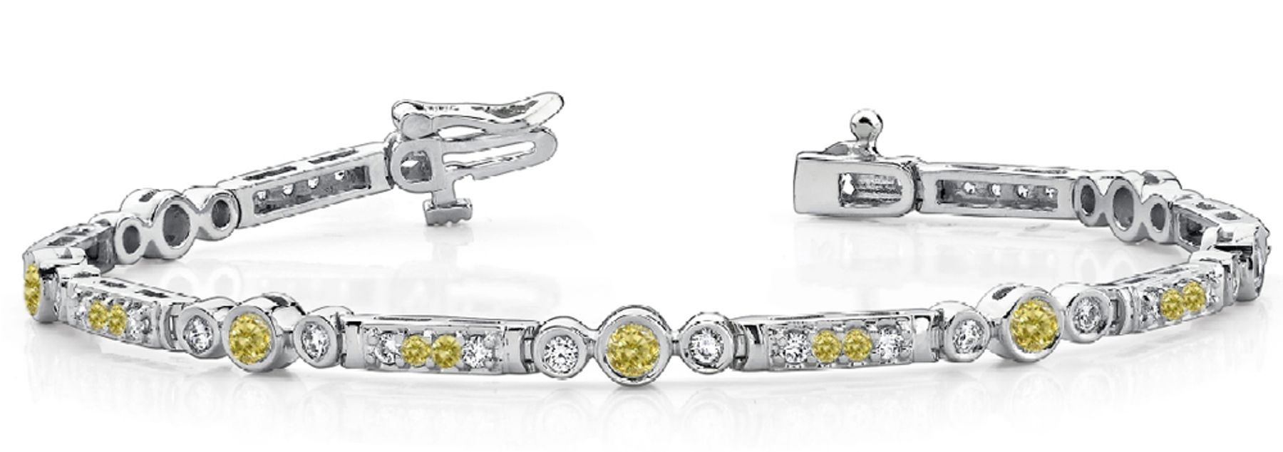 Colored Diamond Bracelets: Yellow Diamonds - Yellow Colored Diamond Bracelet