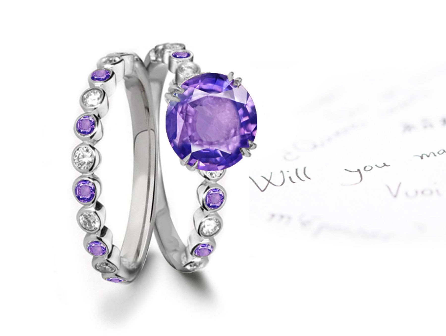 Perfection: Sapphire White Diamond Rings