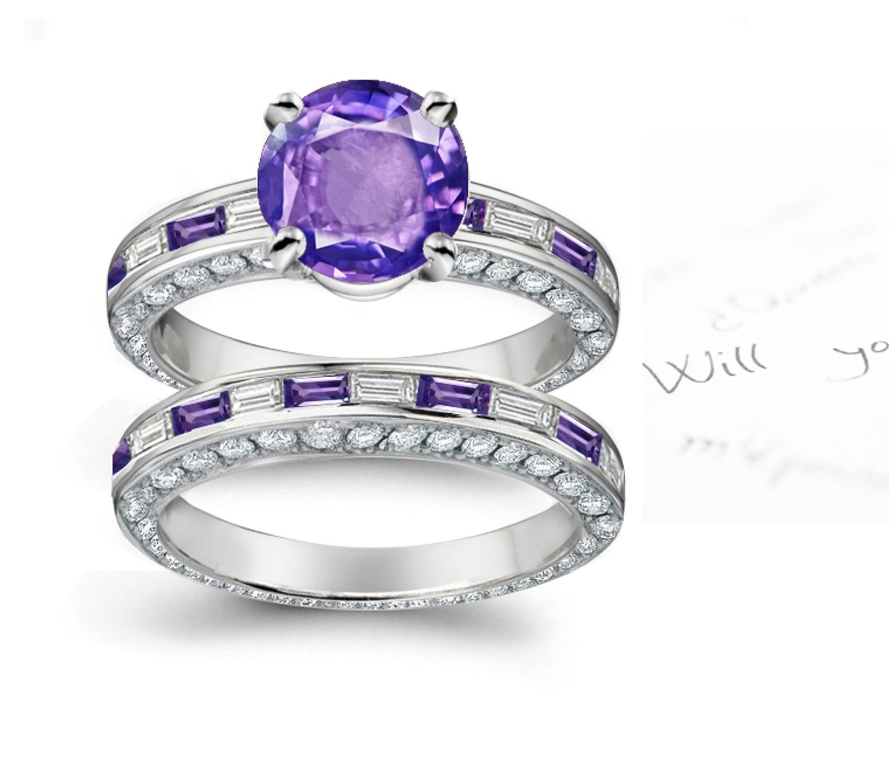 Finely Crafted Purple Sapphire Rings