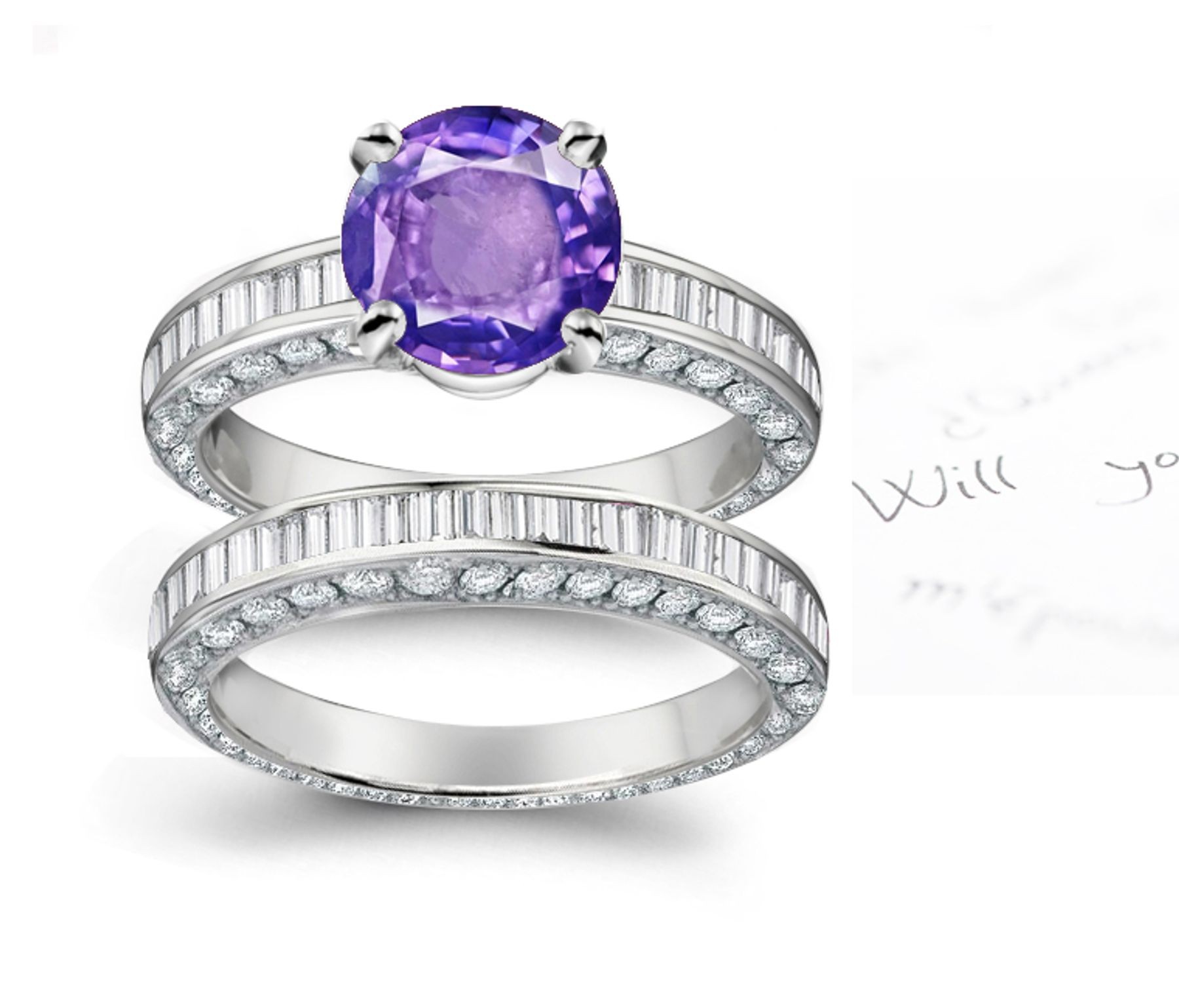 Finely Crafted Purple Sapphire Rings