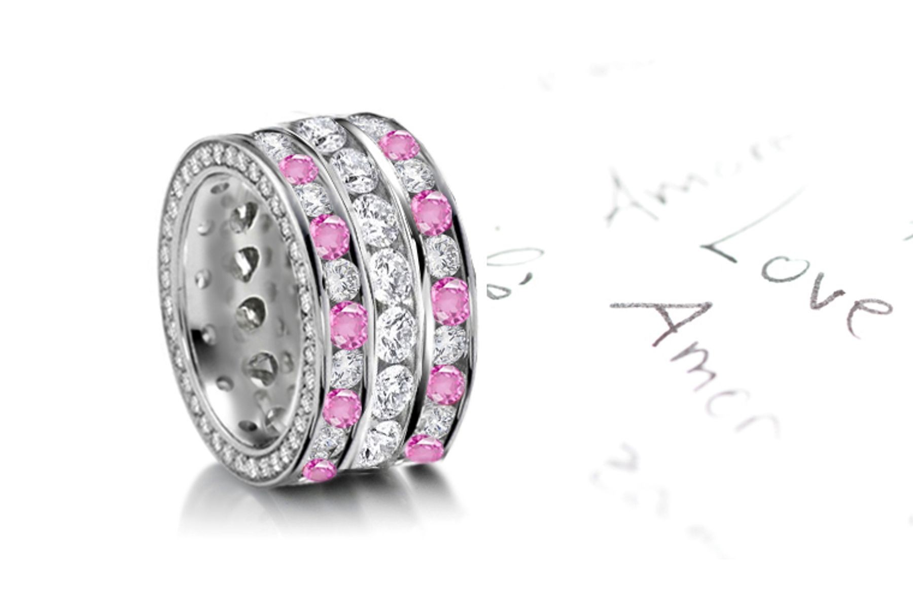 Sapphire & Diamond Forever Eternity Diamond Ring