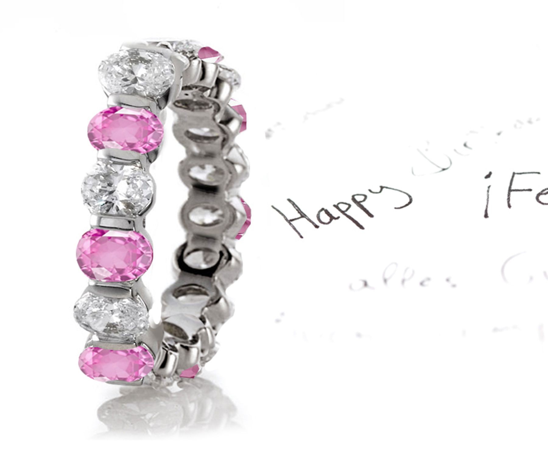 Breathtaking: Pink Sapphire & Diamond Eternity Rings