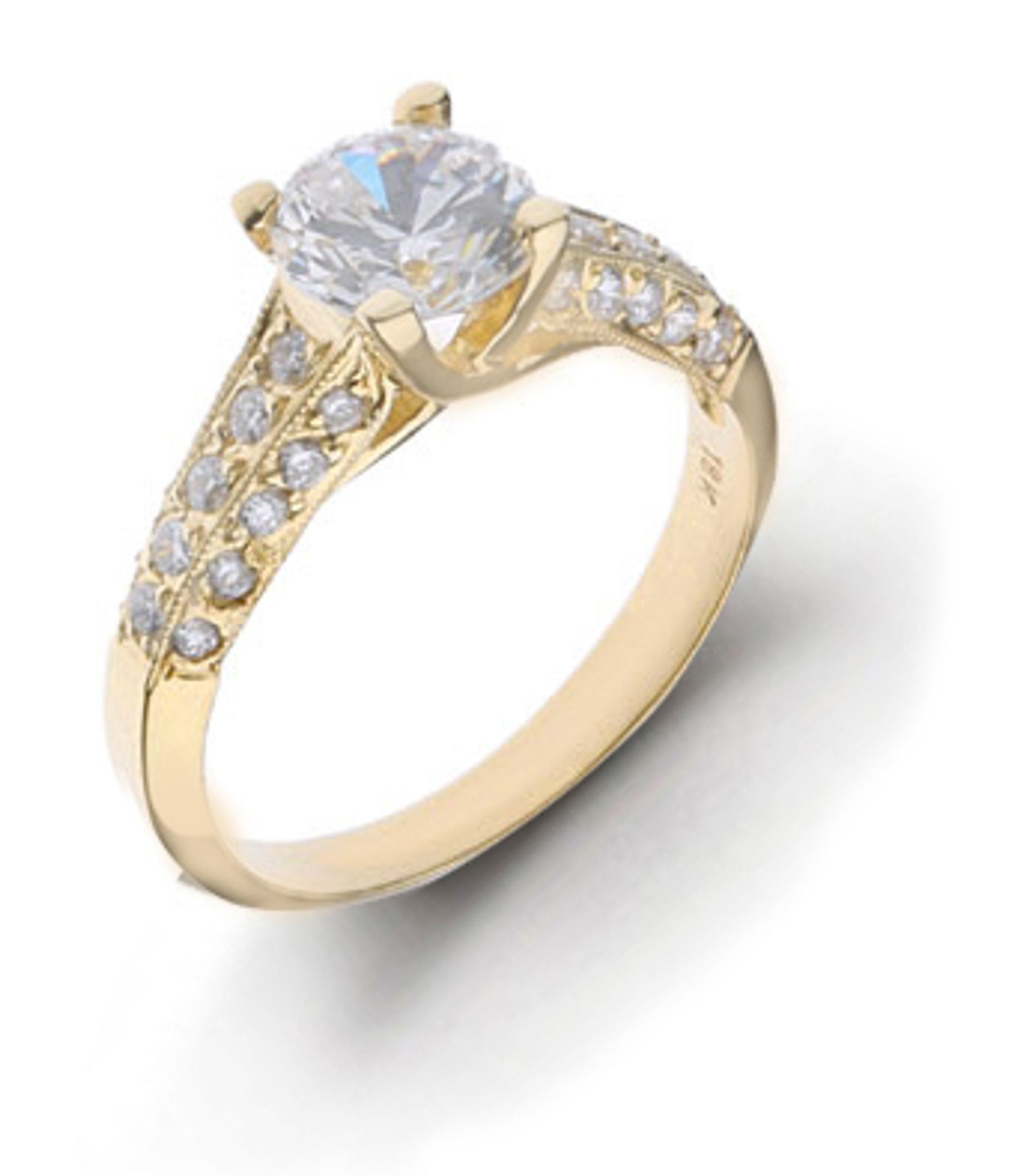 Diamond Engagement Side Accent Platinum Ring.