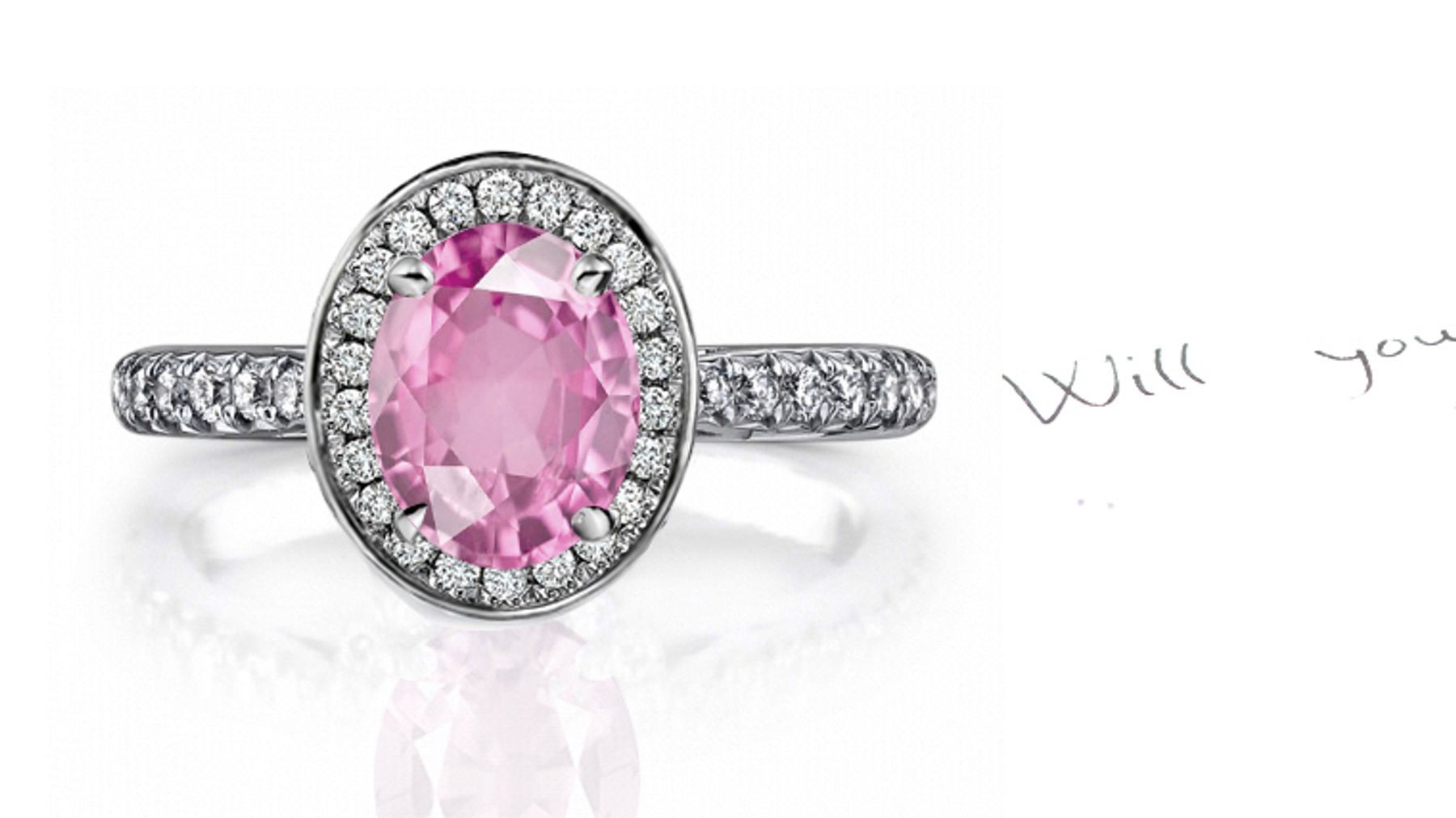 Vivacious: Pink Sapphire & Diamond Engagement Ring