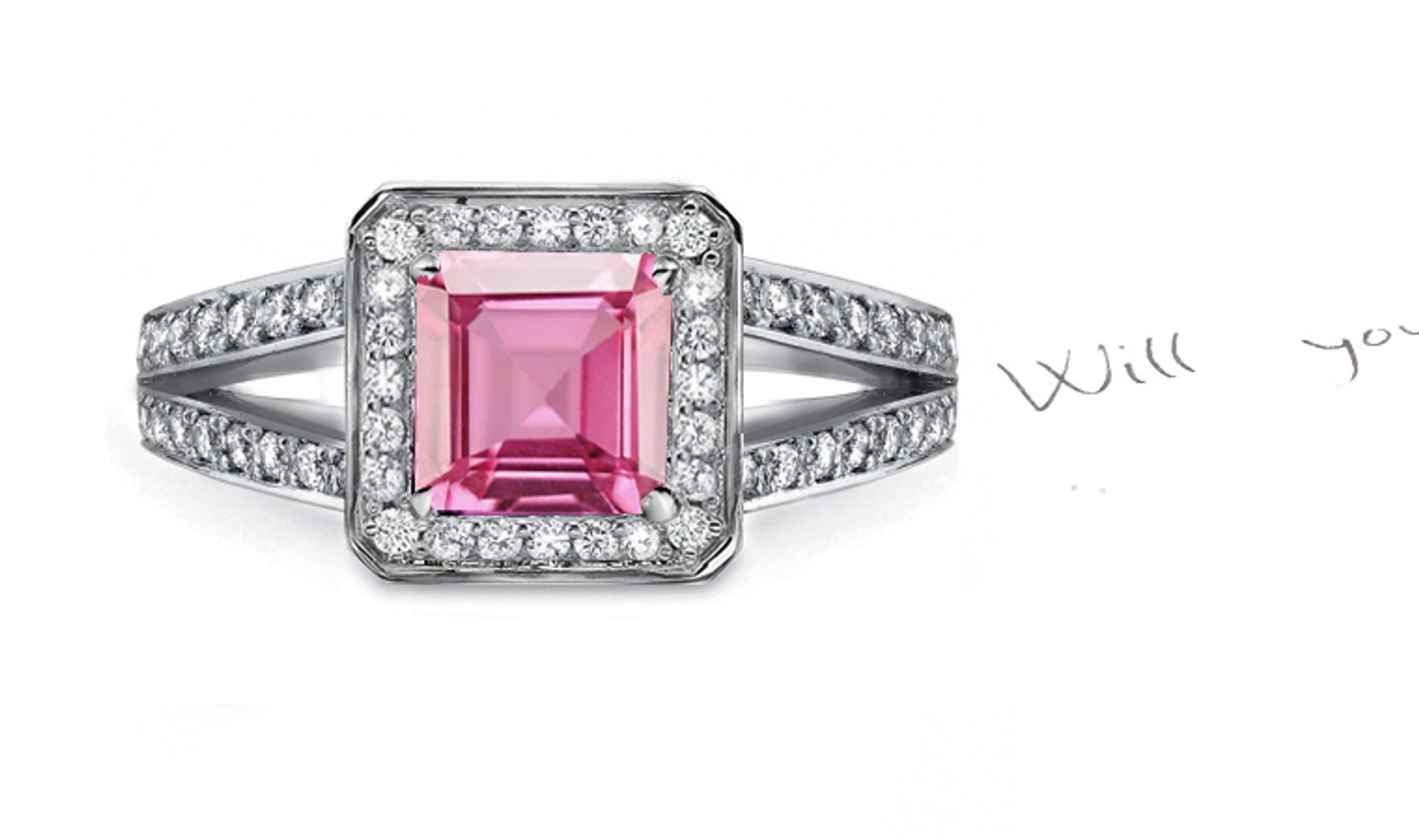 Colorful: A Fine Pink Sapphire & Diamond Ring Click on the Link to Add to Cart Quantity