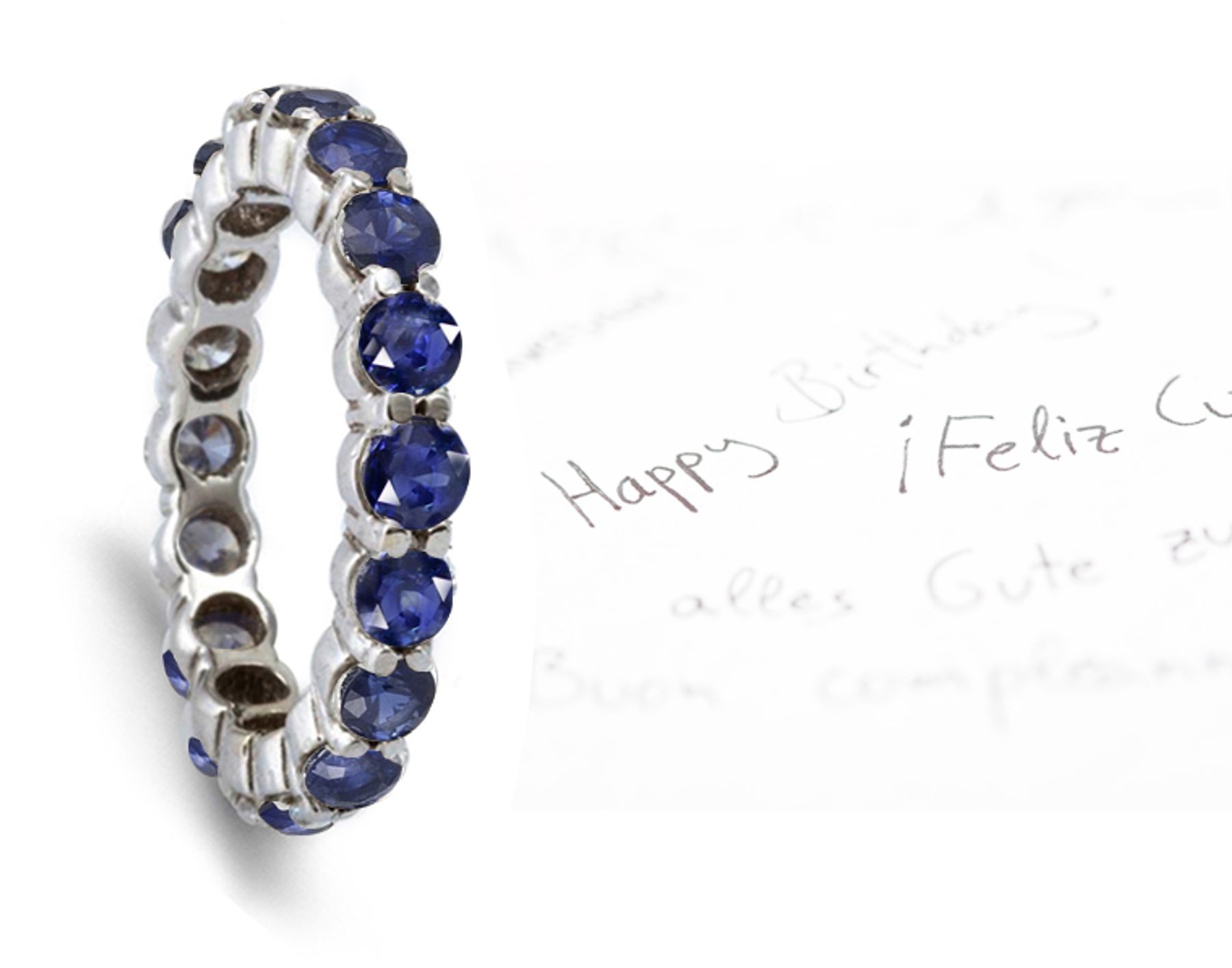 Prong Set Full Sapphire Gemstone Ring