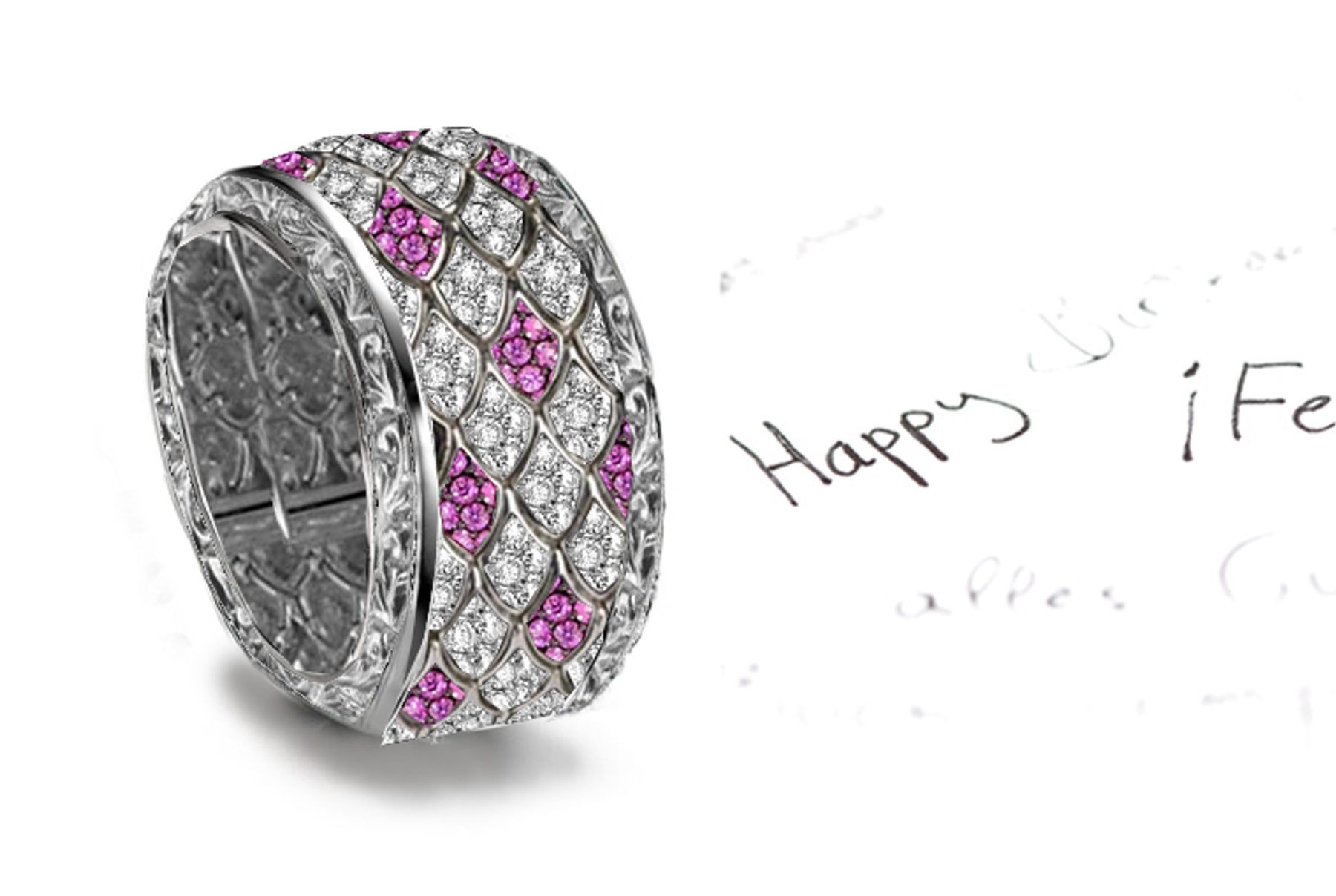Impeccable: Women's Pink Rich Color Sapphires and Diamonds