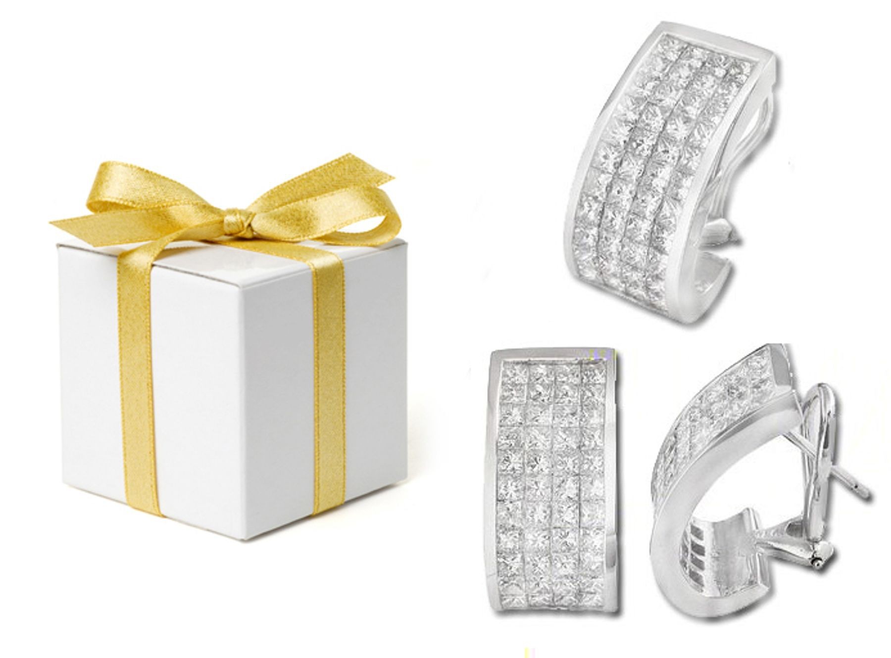 Princess Cut Diamonds Invisible Set.