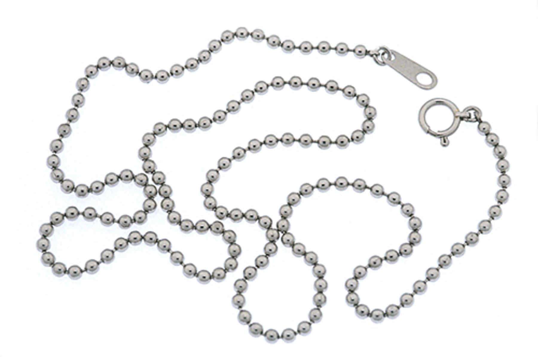 Platinum Bead Chain, Platinum Fan & Ball Pendant Chains. View Chains