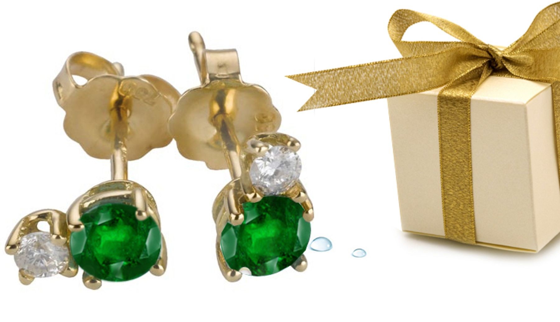 Emerald Earrings: Platinum & Gold Emerald Diamond Earrings Available in Platinum or Gold Settings.