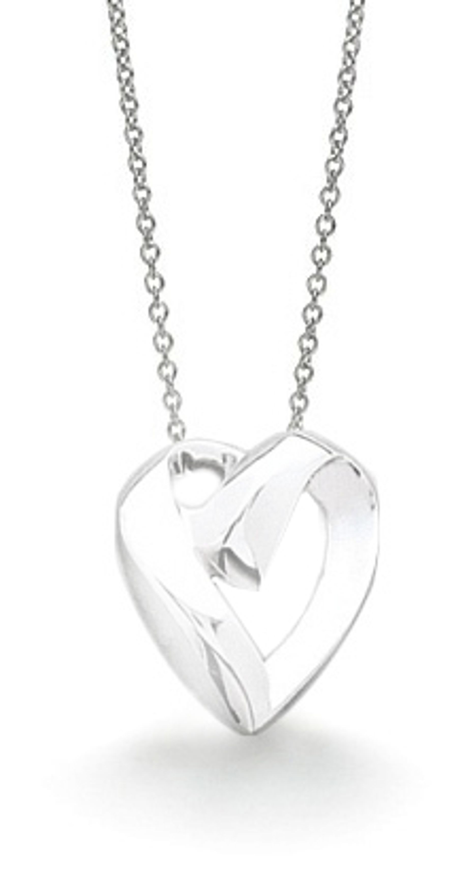 Platinum slide pendant with pendant platinum chain